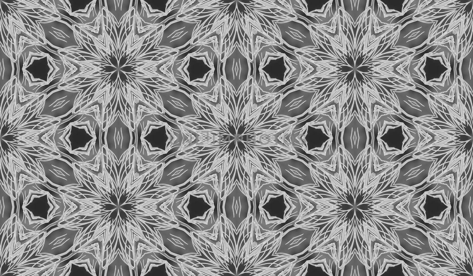 Abstract seamless lace texture from photo in grey-black color by galsand
