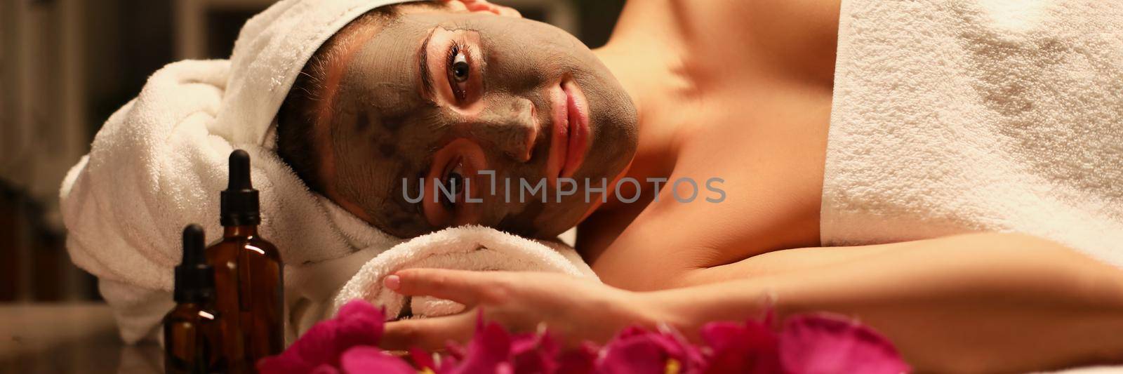 Young woman getting joy in spa by kuprevich