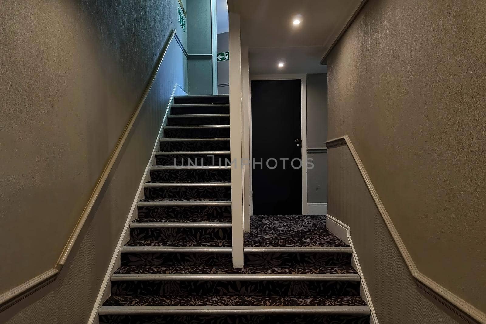 View of the staircase of a modern building