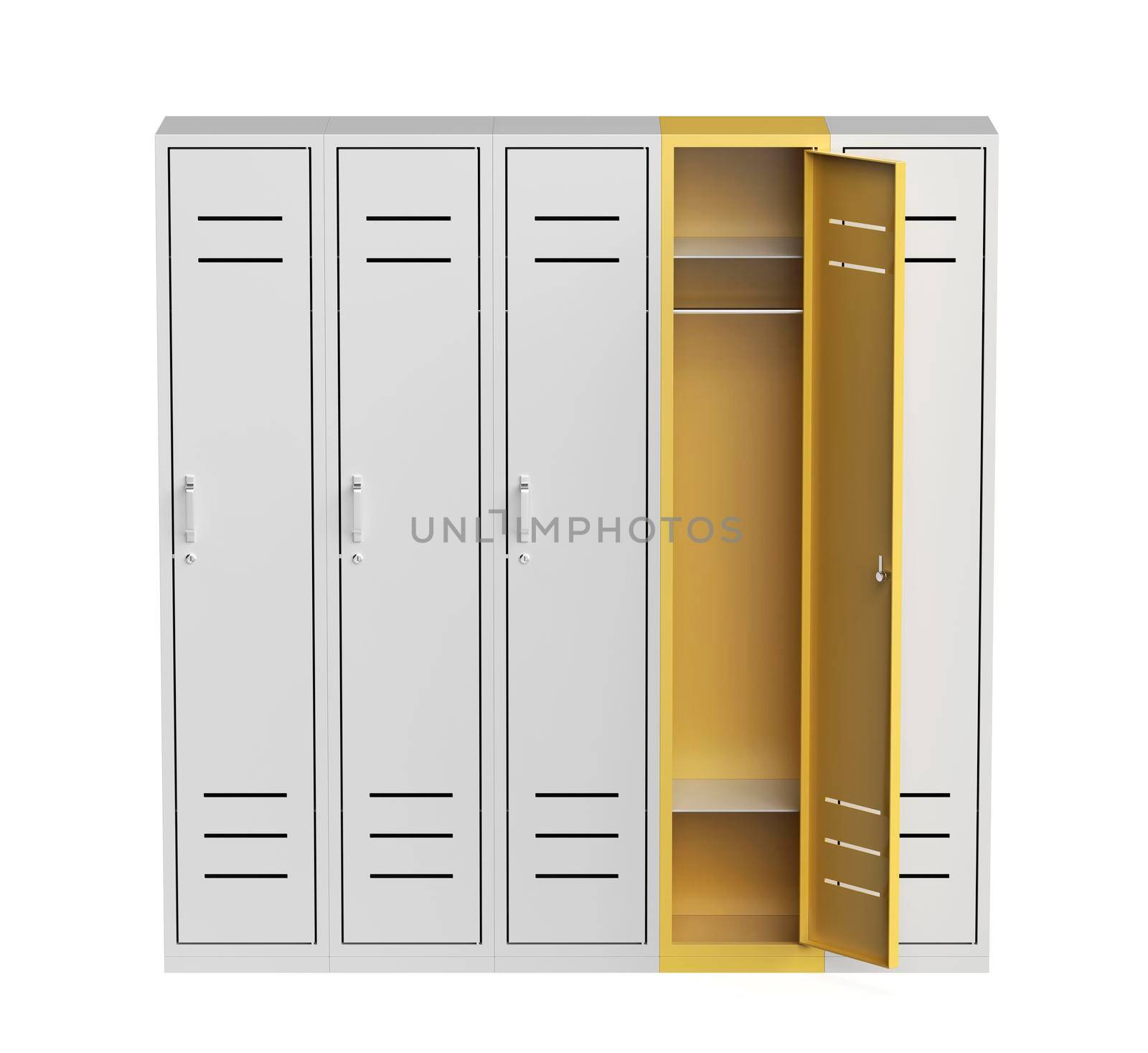 Lockers on white background by magraphics