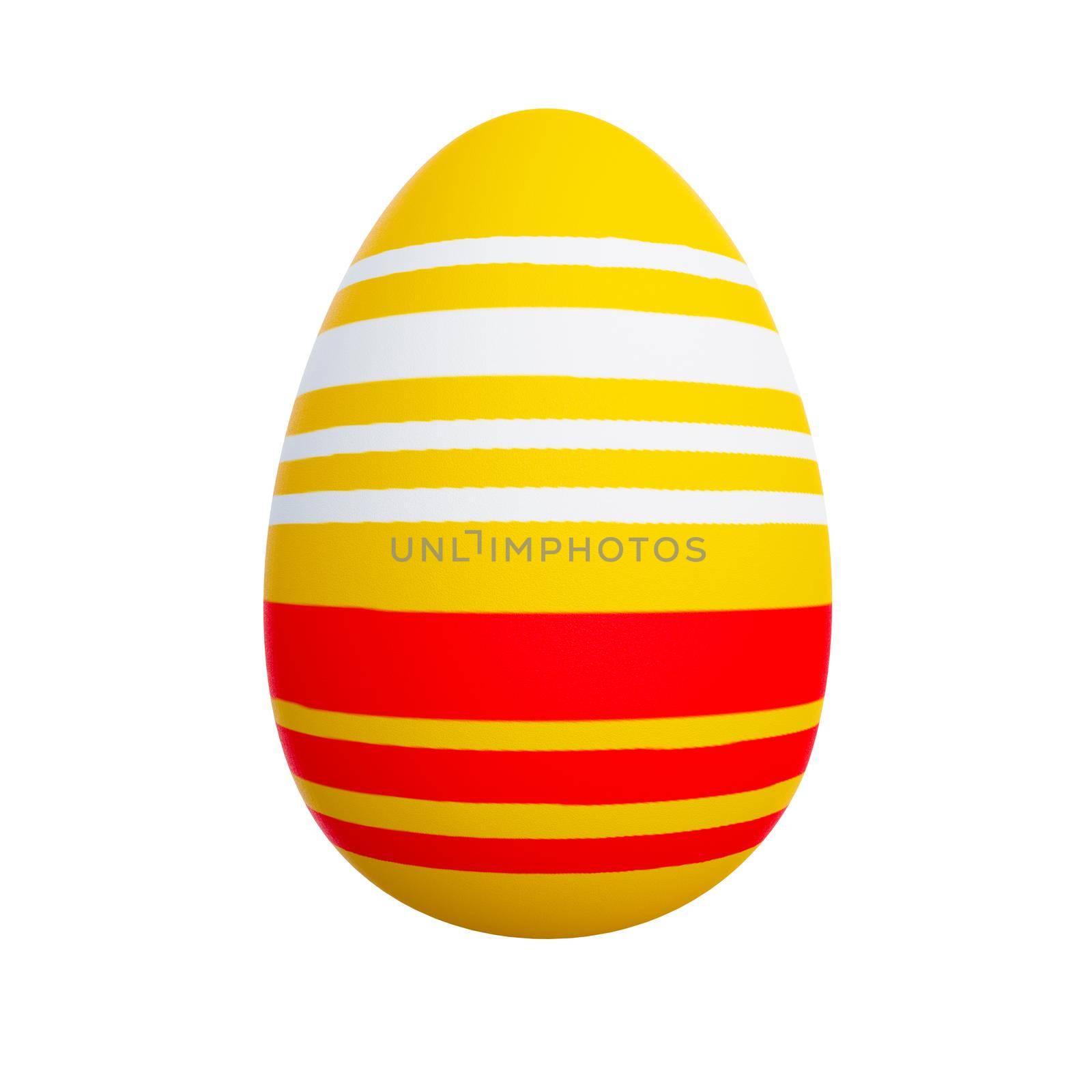 Colorful Easter eggs white background for Easter day 3D render