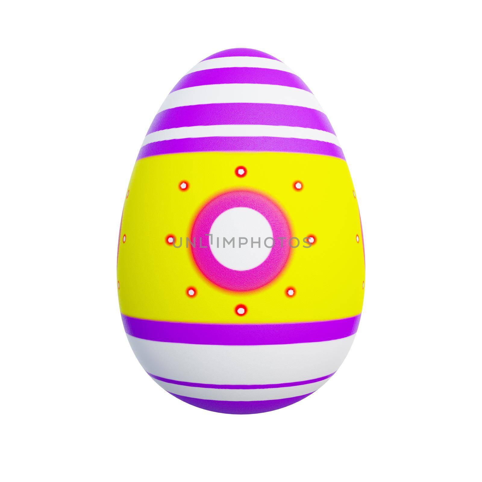 Colorful Easter eggs white background for Easter day 3D render