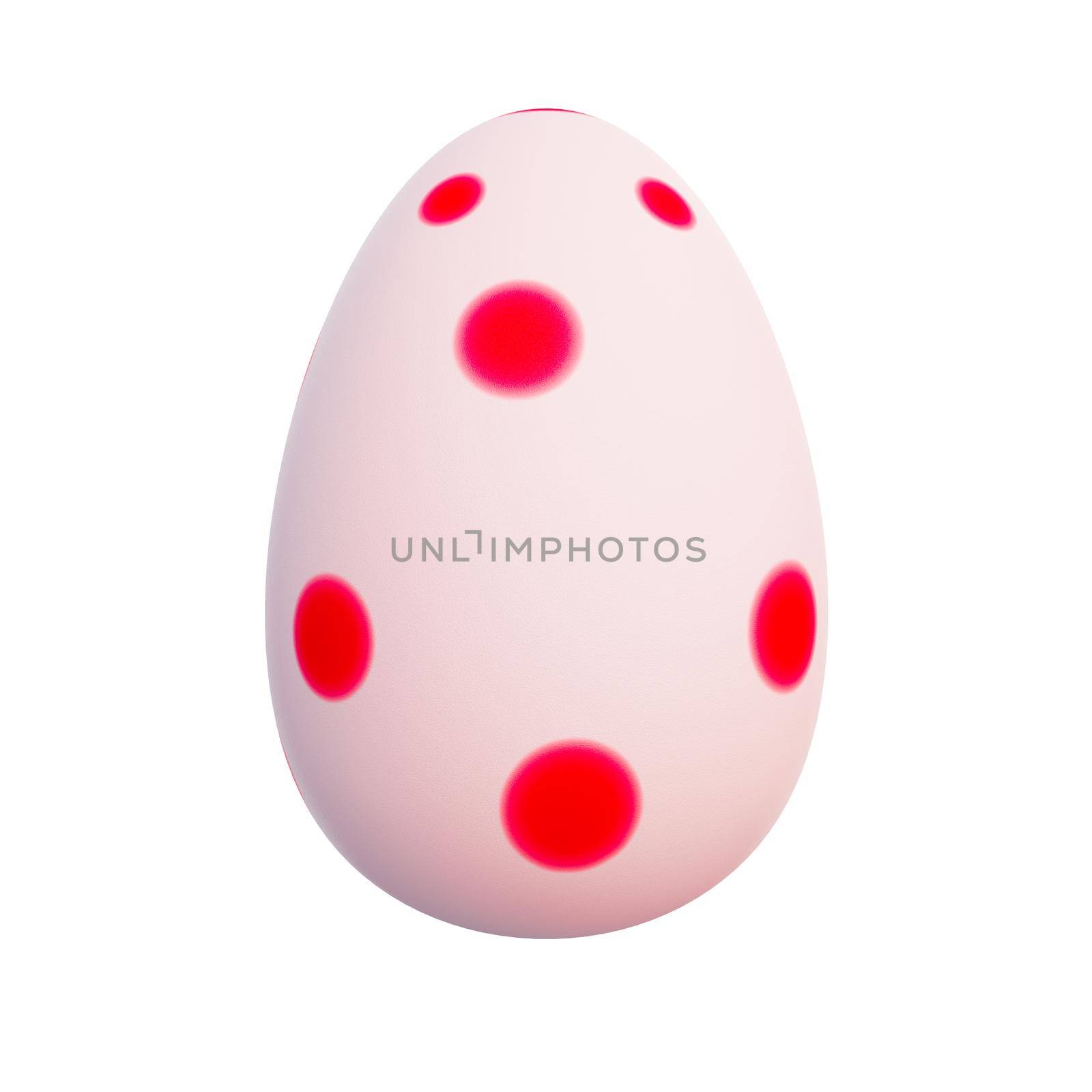 Colorful Easter eggs white background for Easter day 3D render