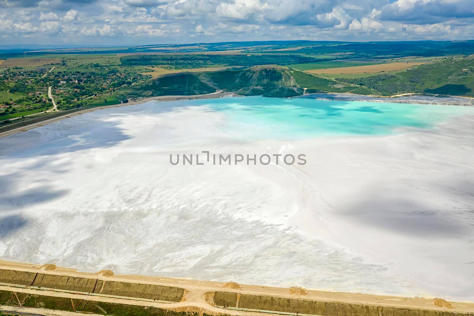 Aerial view of a factory garbage dump. Waste Disposal Facility. by EdVal