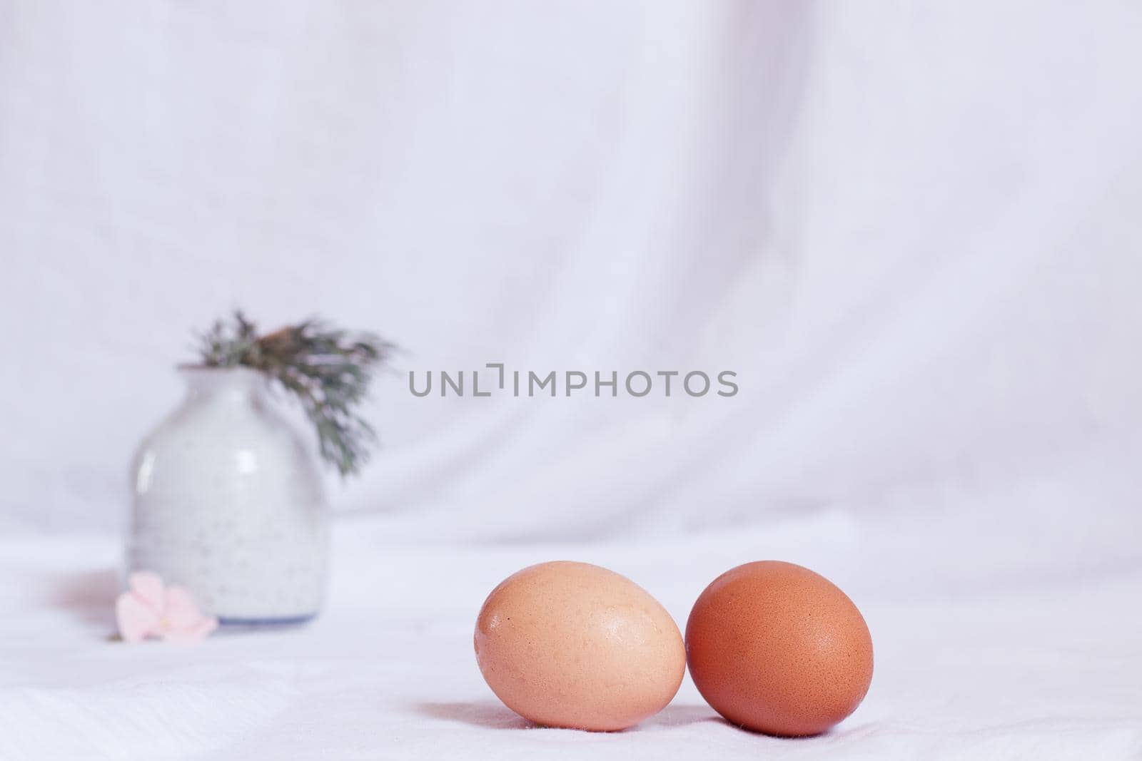 Bright and airy Easter aesthetic still life by Sonnet15