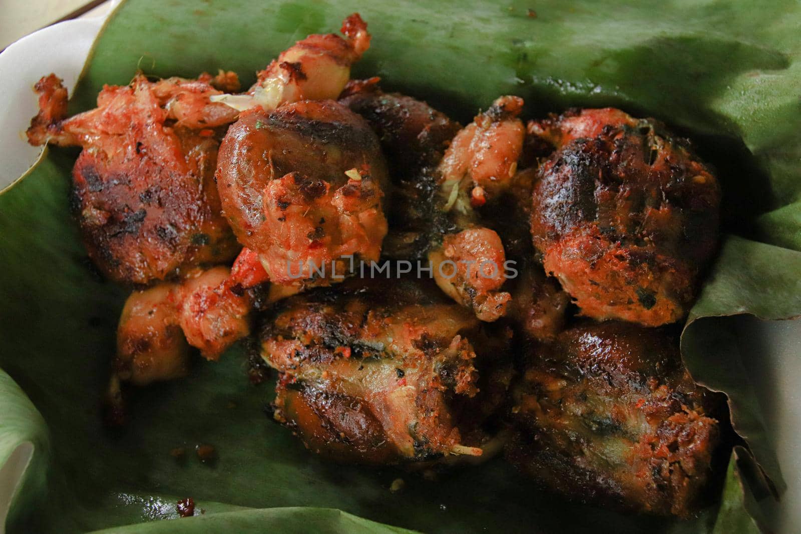 Close up of Kang Kep baob or Stuffed Frogs by Sonnet15