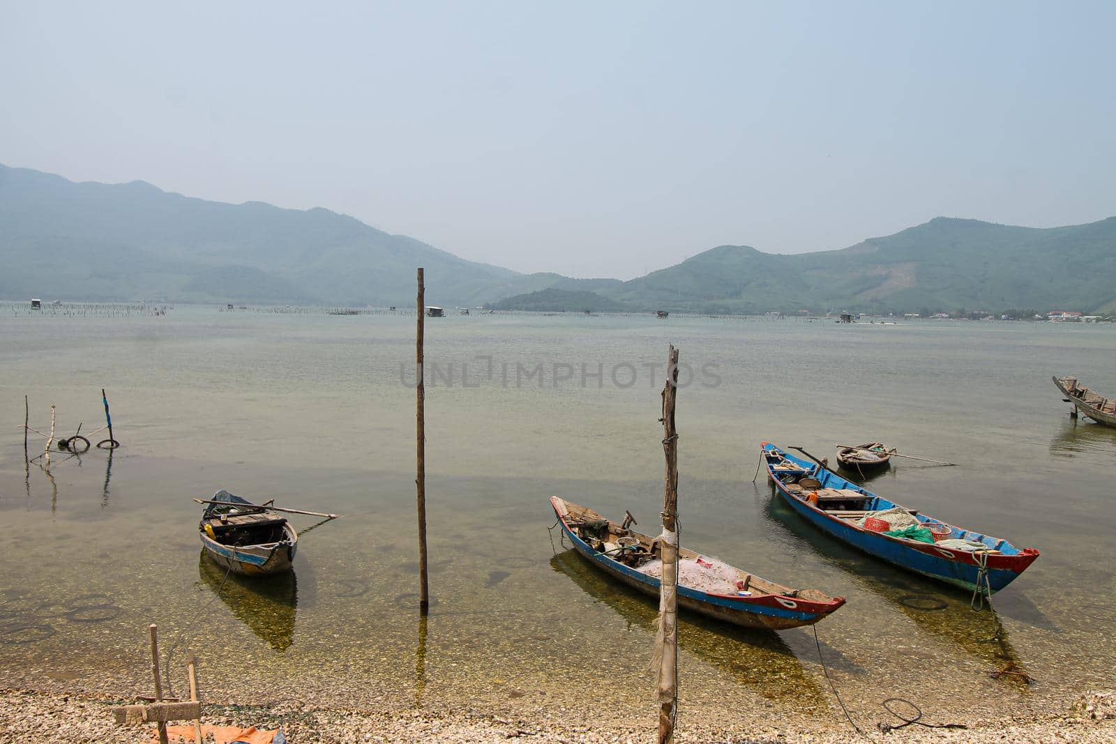 Scenic view of a peaceful early morning in Mui Ne Fishing Village by Sonnet15