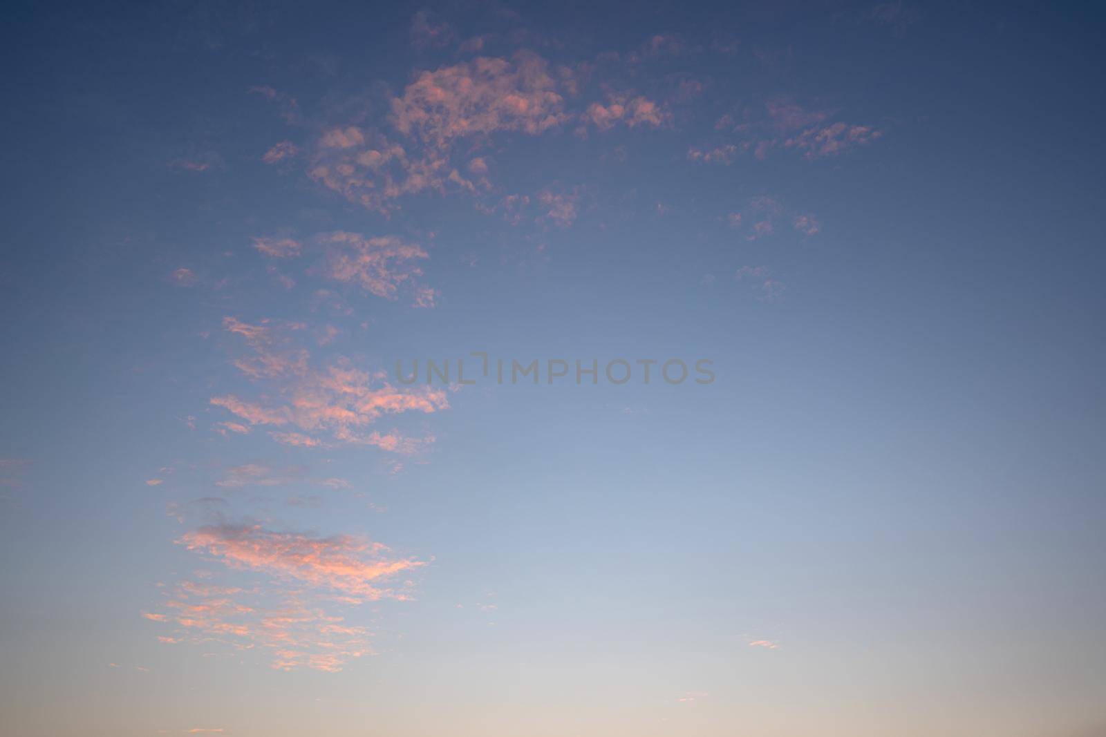 Evening sky with pastel-colored clouds