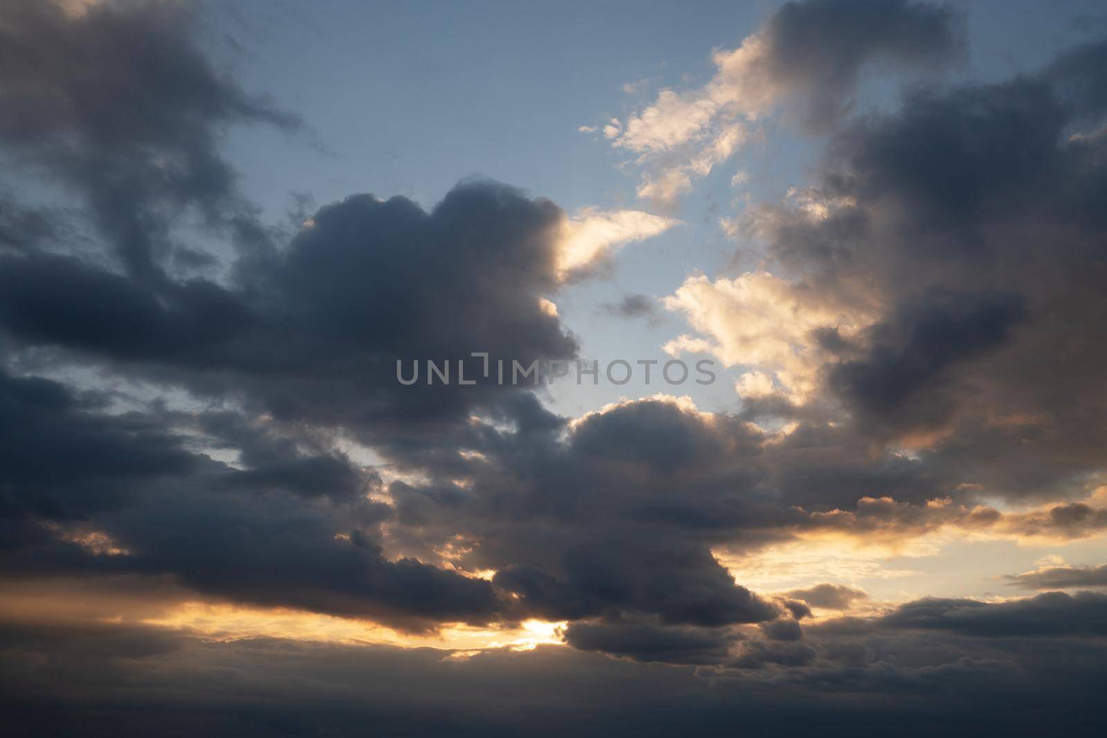 Evening sky with dramatic clouds