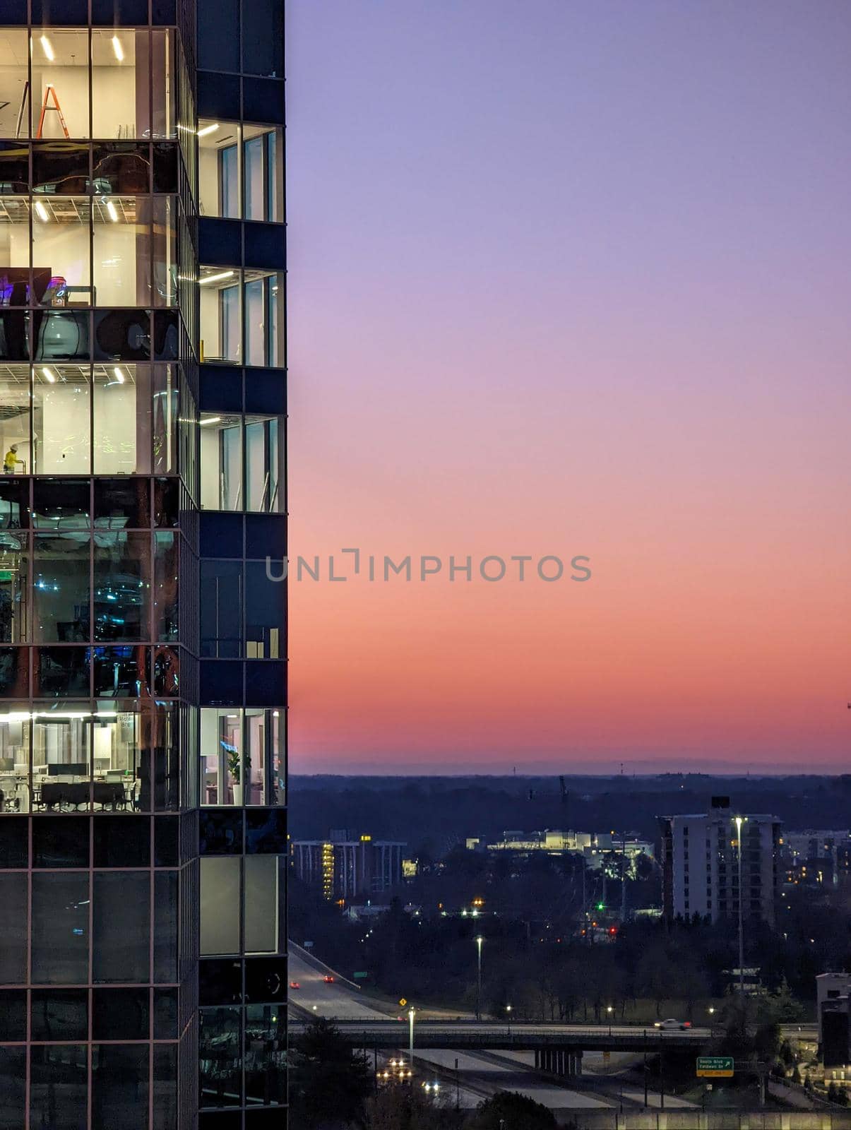 Charlotte north carolina early morning sunrise  by digidreamgrafix