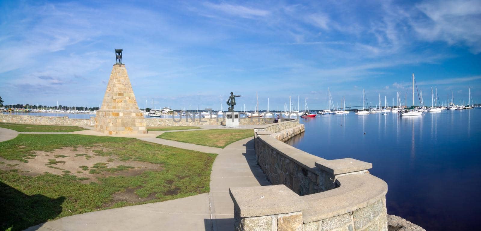 coastline and waterfront near newport rhode island