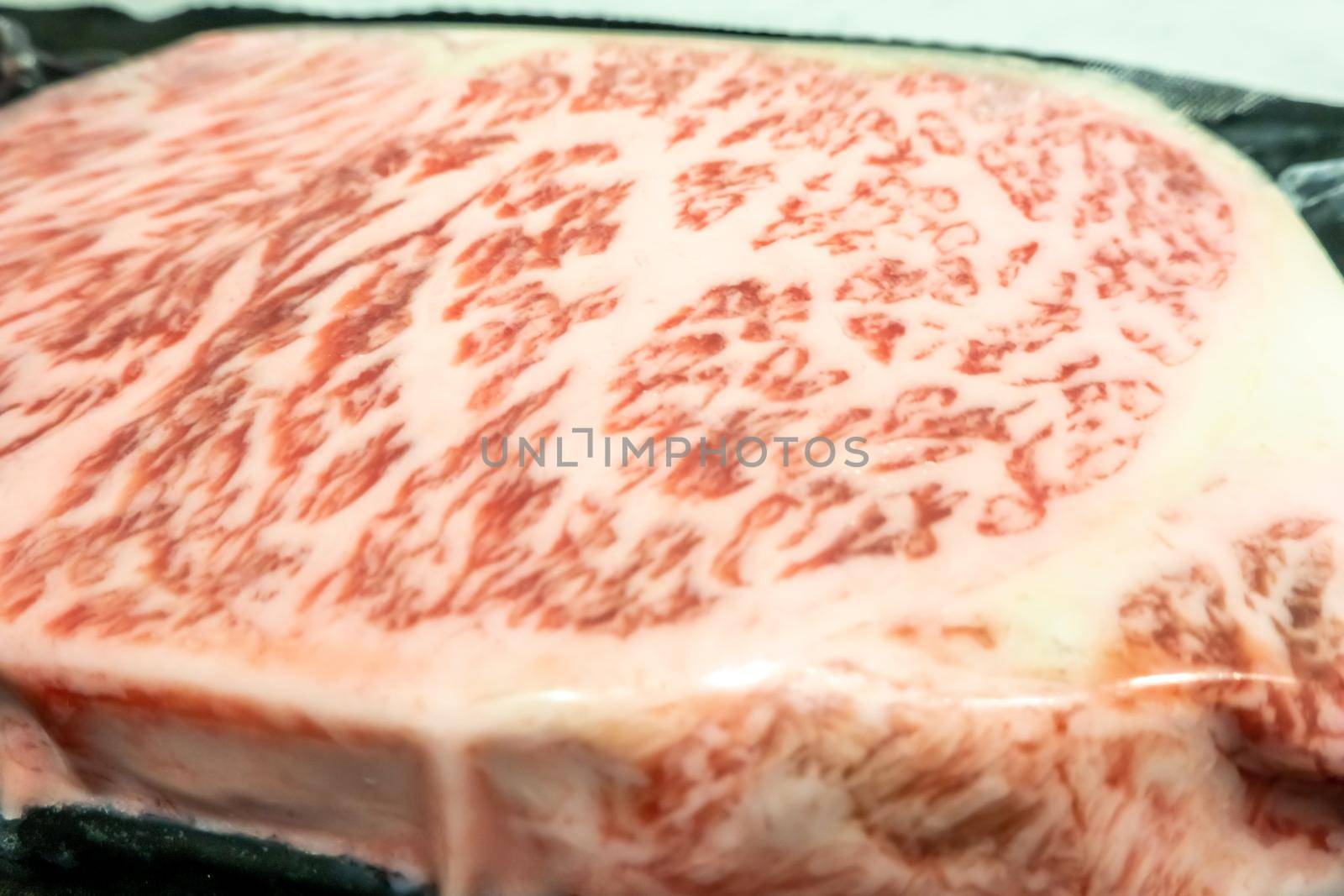 Premium Rare Slices many parts of Wagyu A5 beef with high-marbled texture by digidreamgrafix