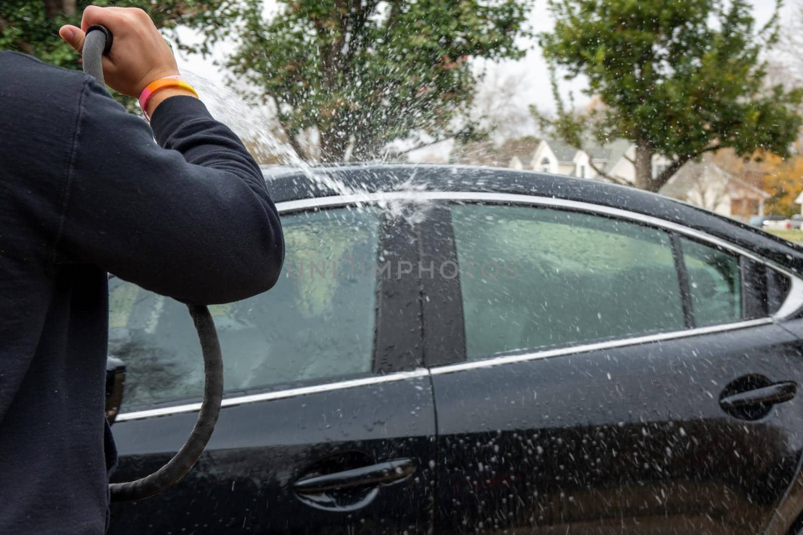 car wash cleaning and prepare for detailing