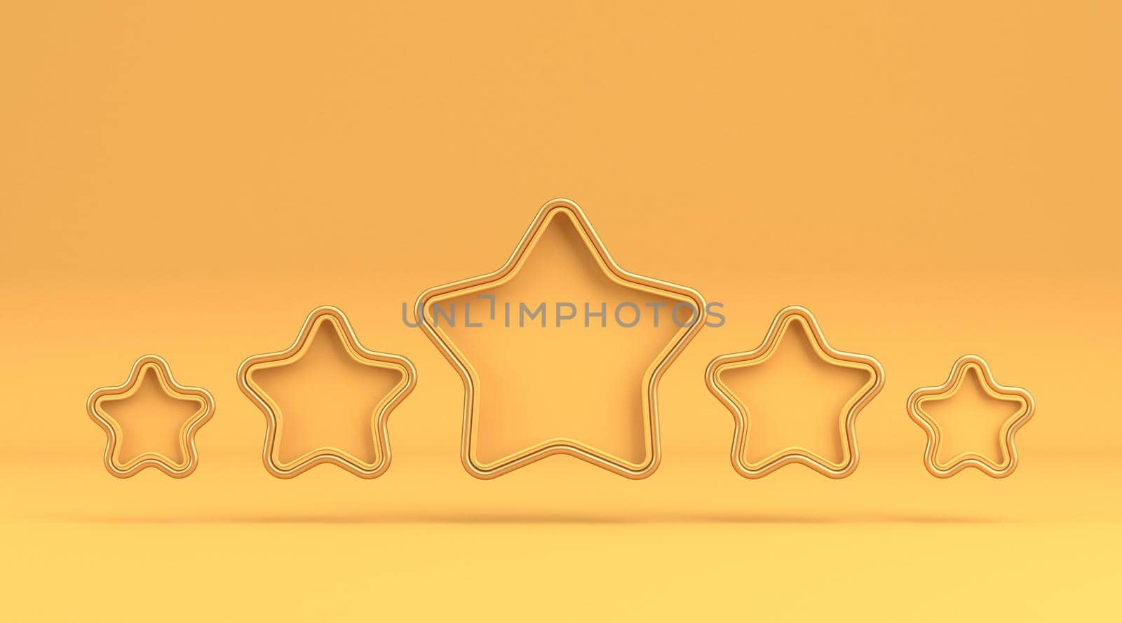 Five star rating sign 3D by djmilic