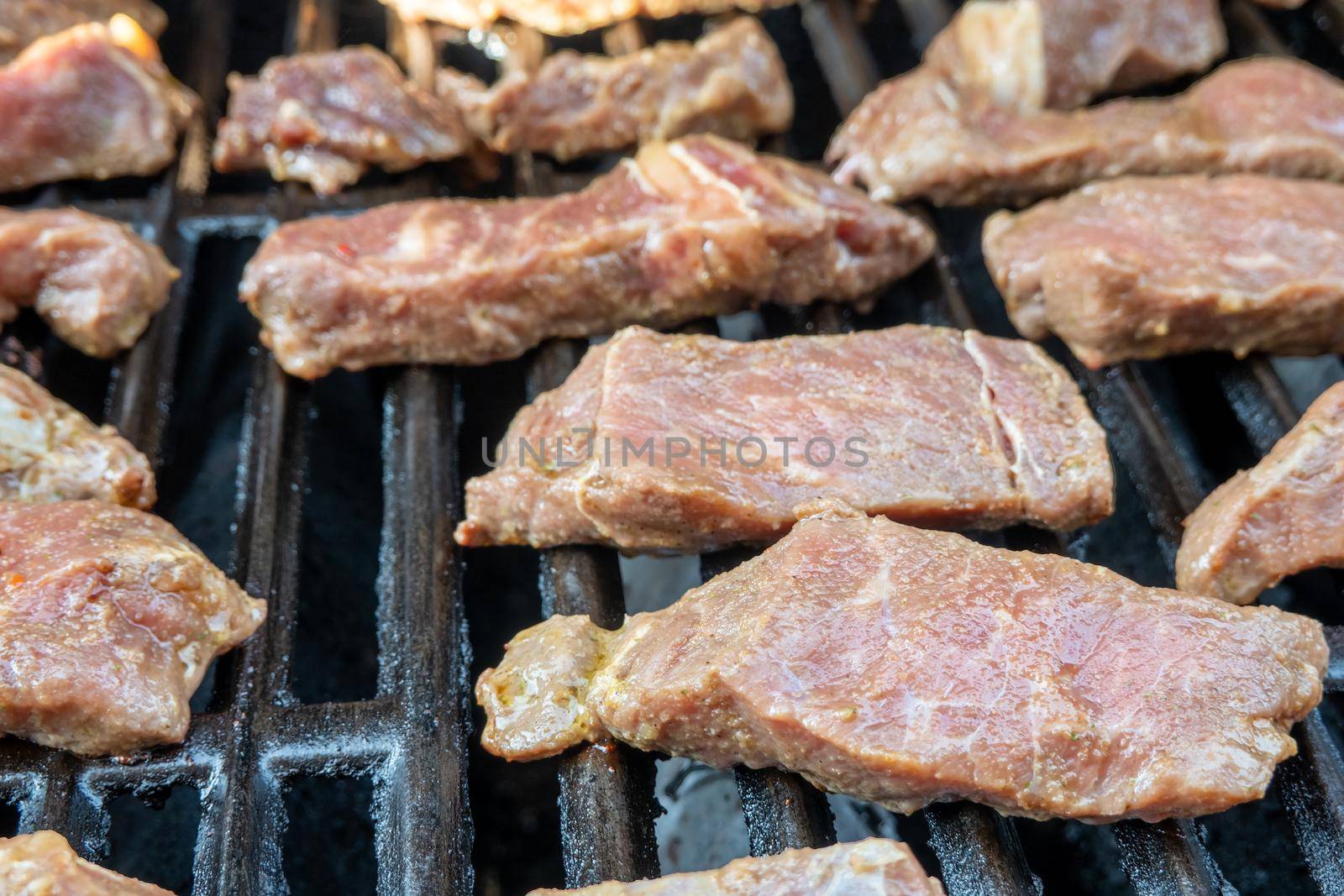 yummy steak on the grill for dinner