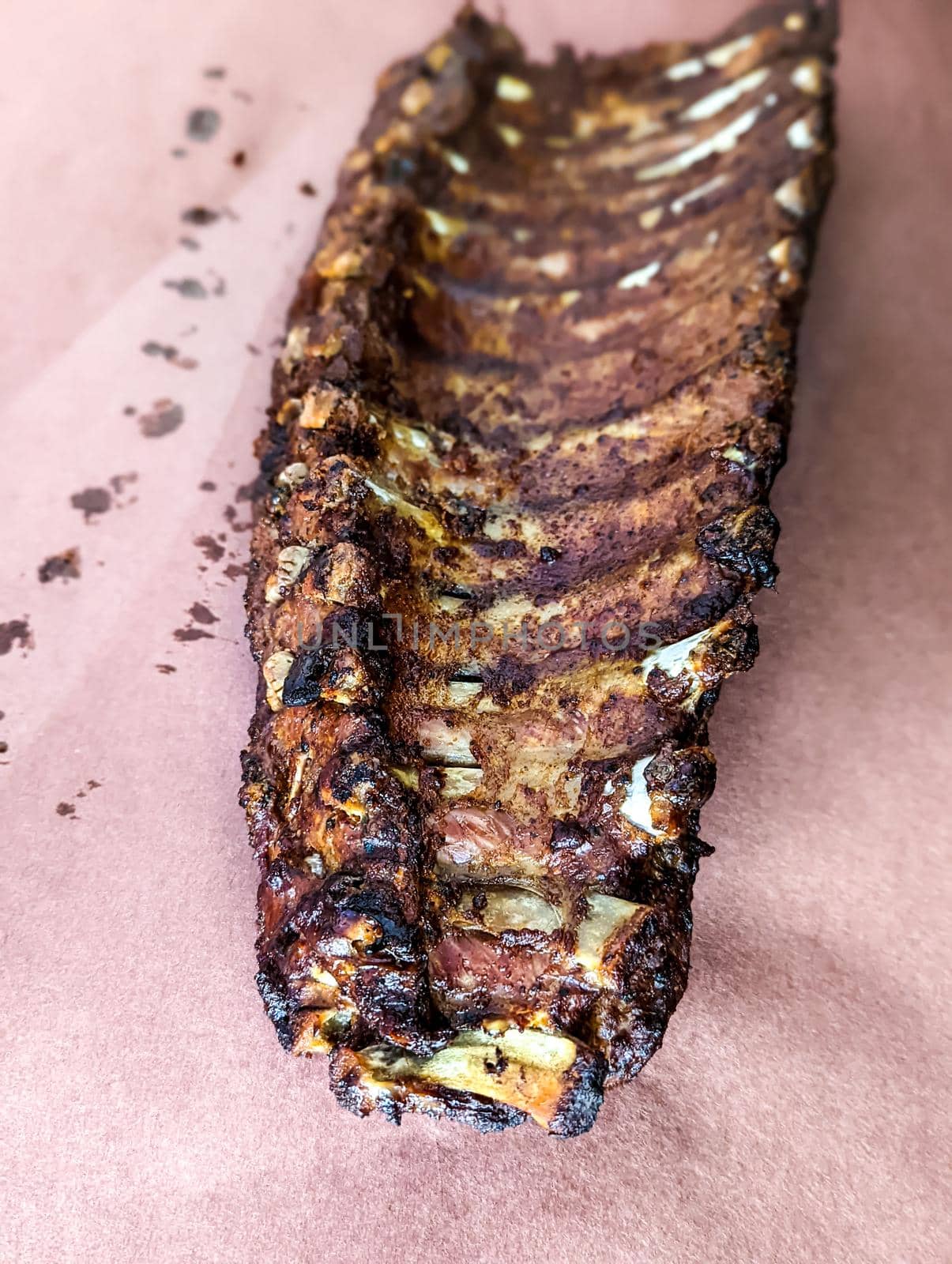 smoked bbq ribs slabs ready to eat by digidreamgrafix