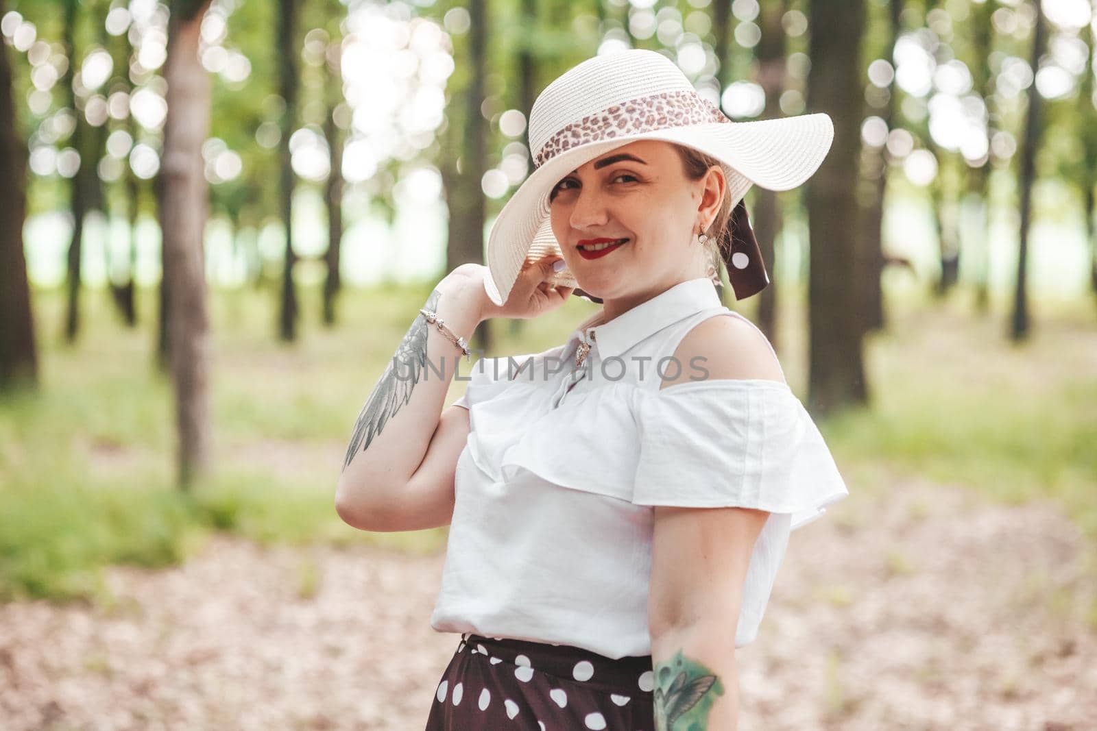 portrait of a beautiful girl in the forest