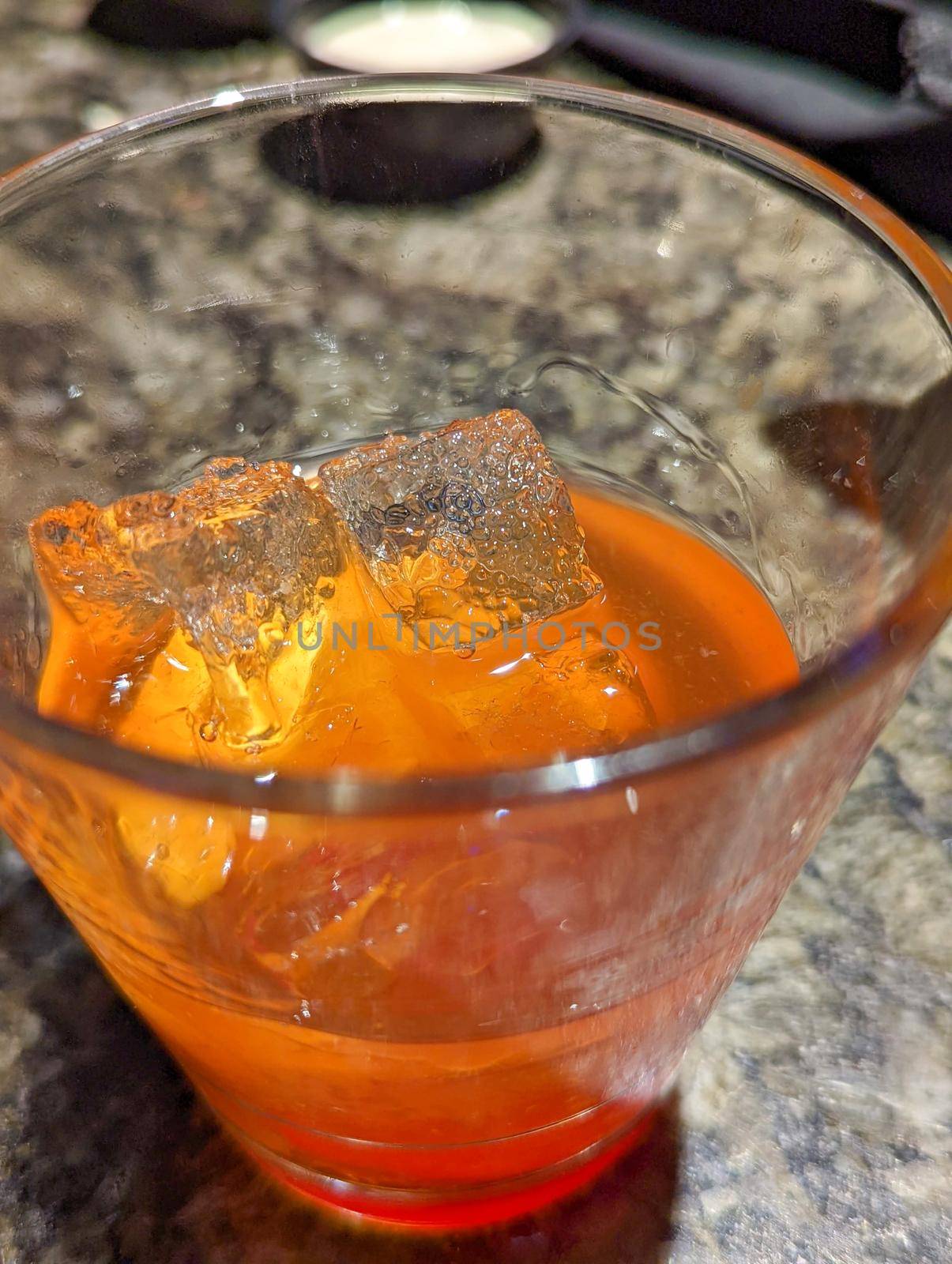 Homemade Old Fashioned Cocktail on ice