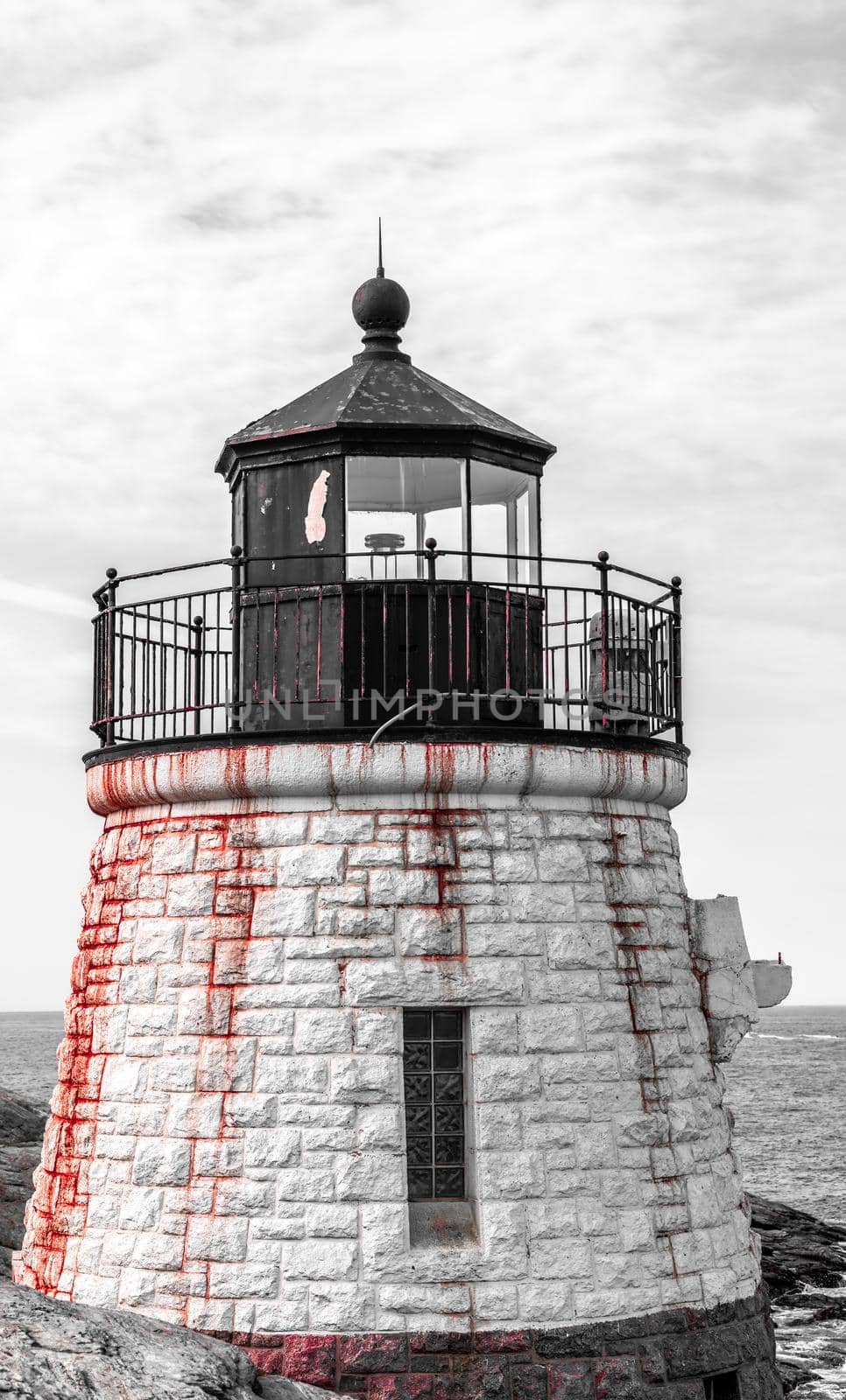 castle hill lighthouse in newport rhode island  by digidreamgrafix