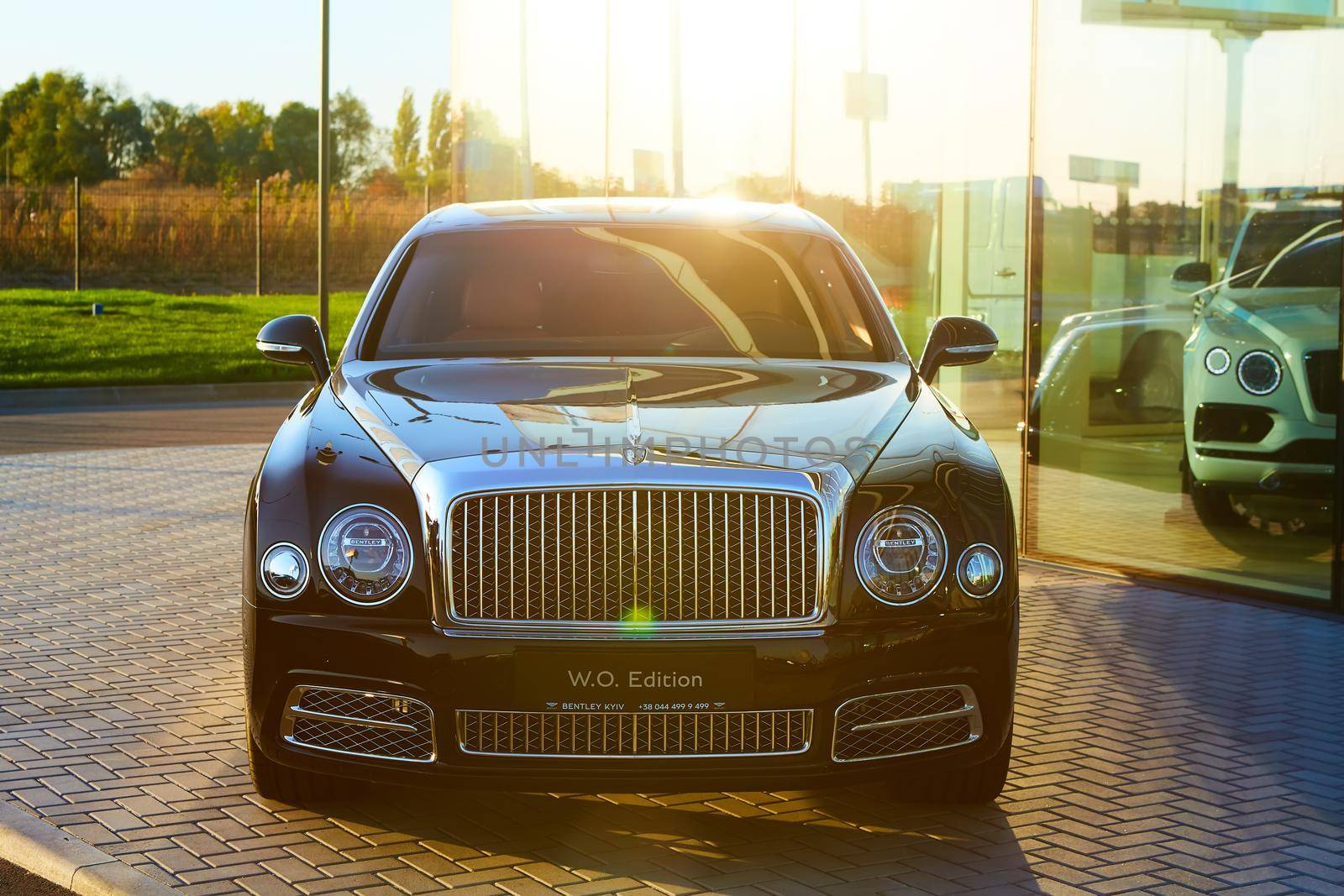 Kyiv, Ukraine - October 02, 2019: Bentley Mulsanne car at the car dealership in Kiev