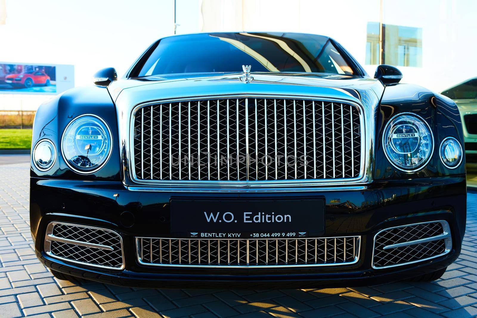 Kyiv, Ukraine - October 02, 2019: Bentley Mulsanne car at the car dealership in Kiev