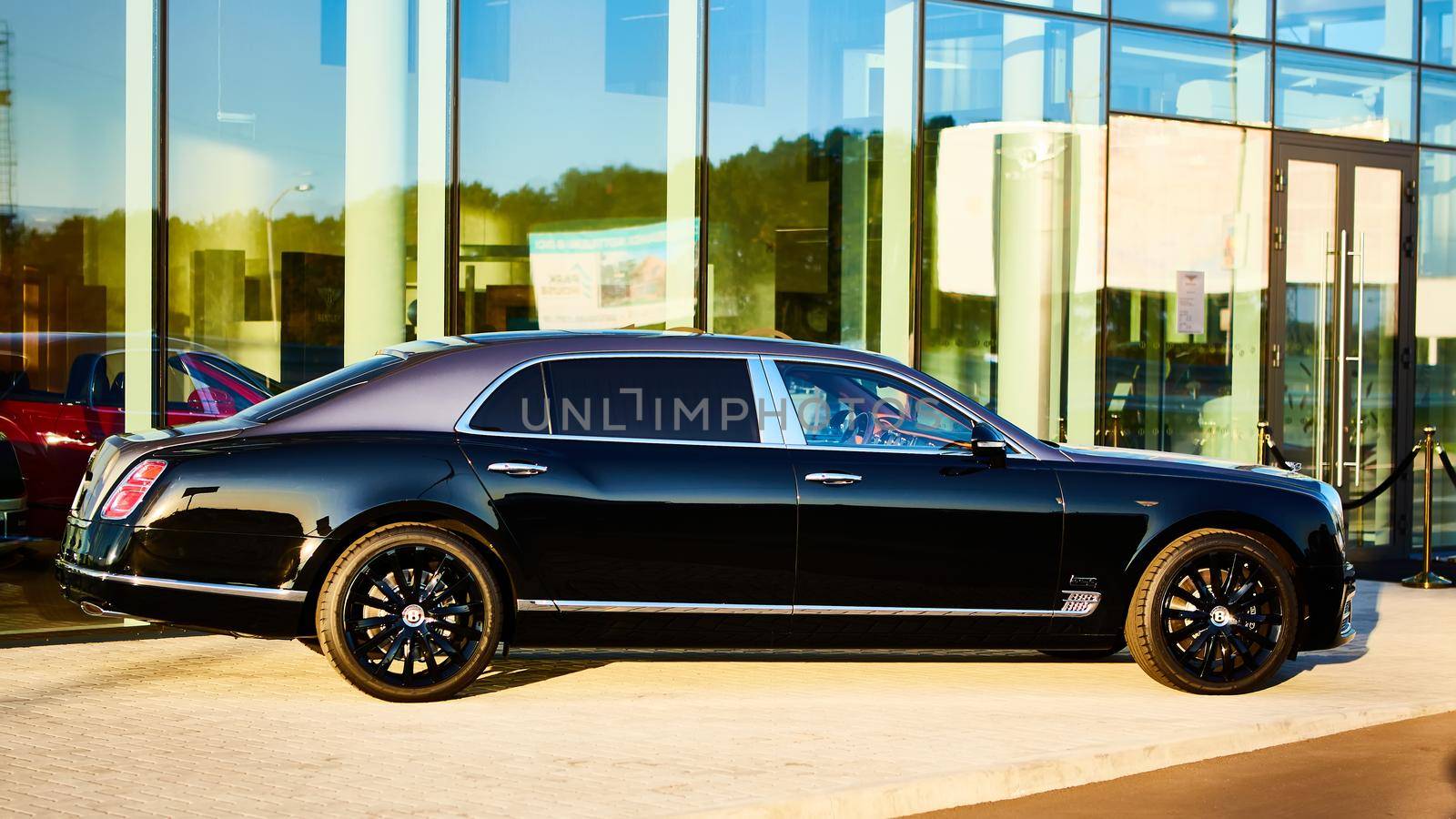 Kyiv, Ukraine - October 02, 2019: Bentley Mulsanne car at the car dealership in Kiev
