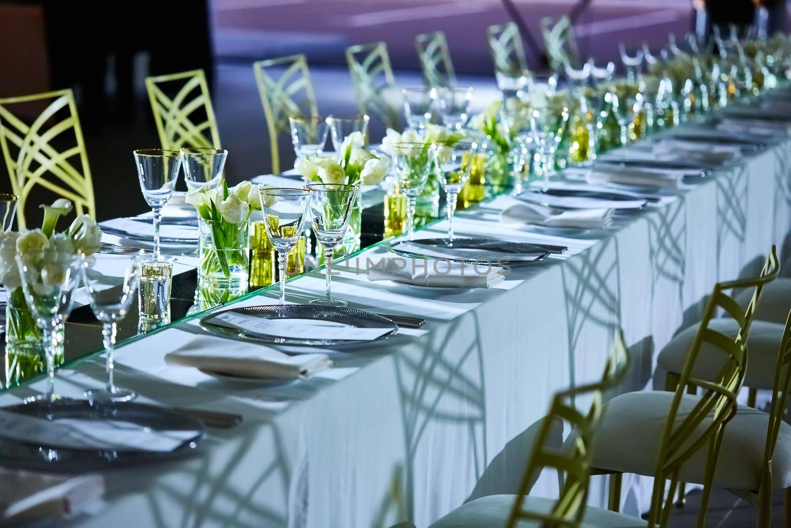 Image of a beautifully decorated wedding venue.