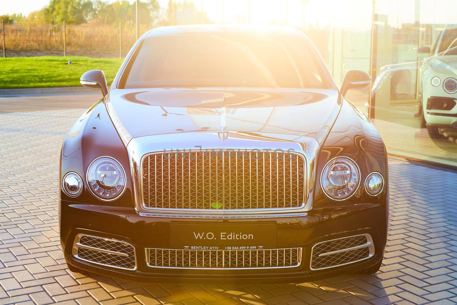 Kyiv, Ukraine - October 02, 2019: Bentley Mulsanne car at the car dealership in Kiev