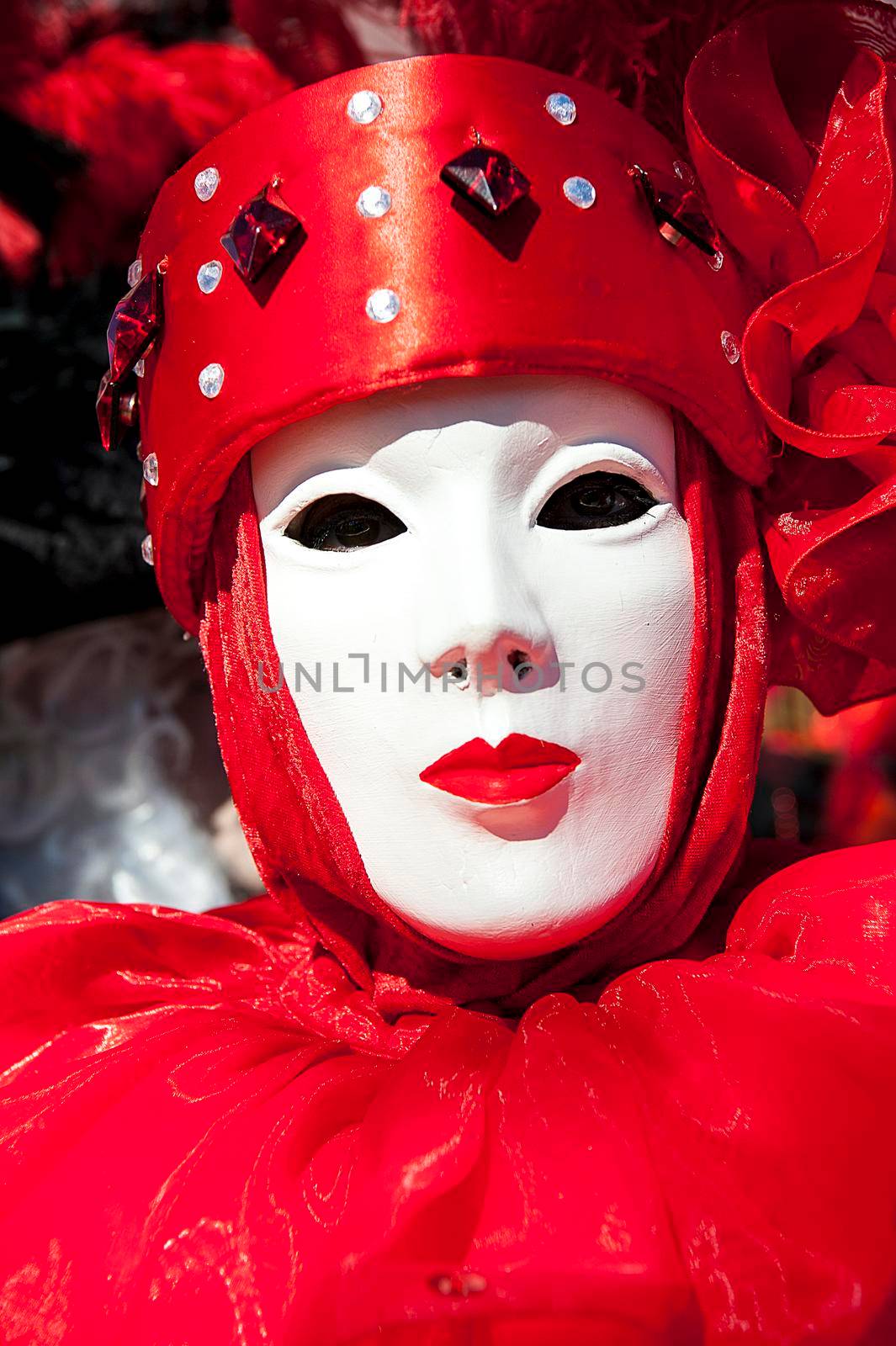 VENICE, ITALY - Febrary 20 2020: The masks of the Venice carnival 2020