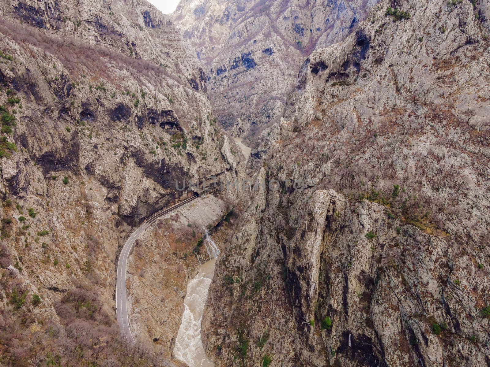 Beautiful Canyon of Moraca river in winter, Montenegro or Crna Gora, Balkan, Europe.