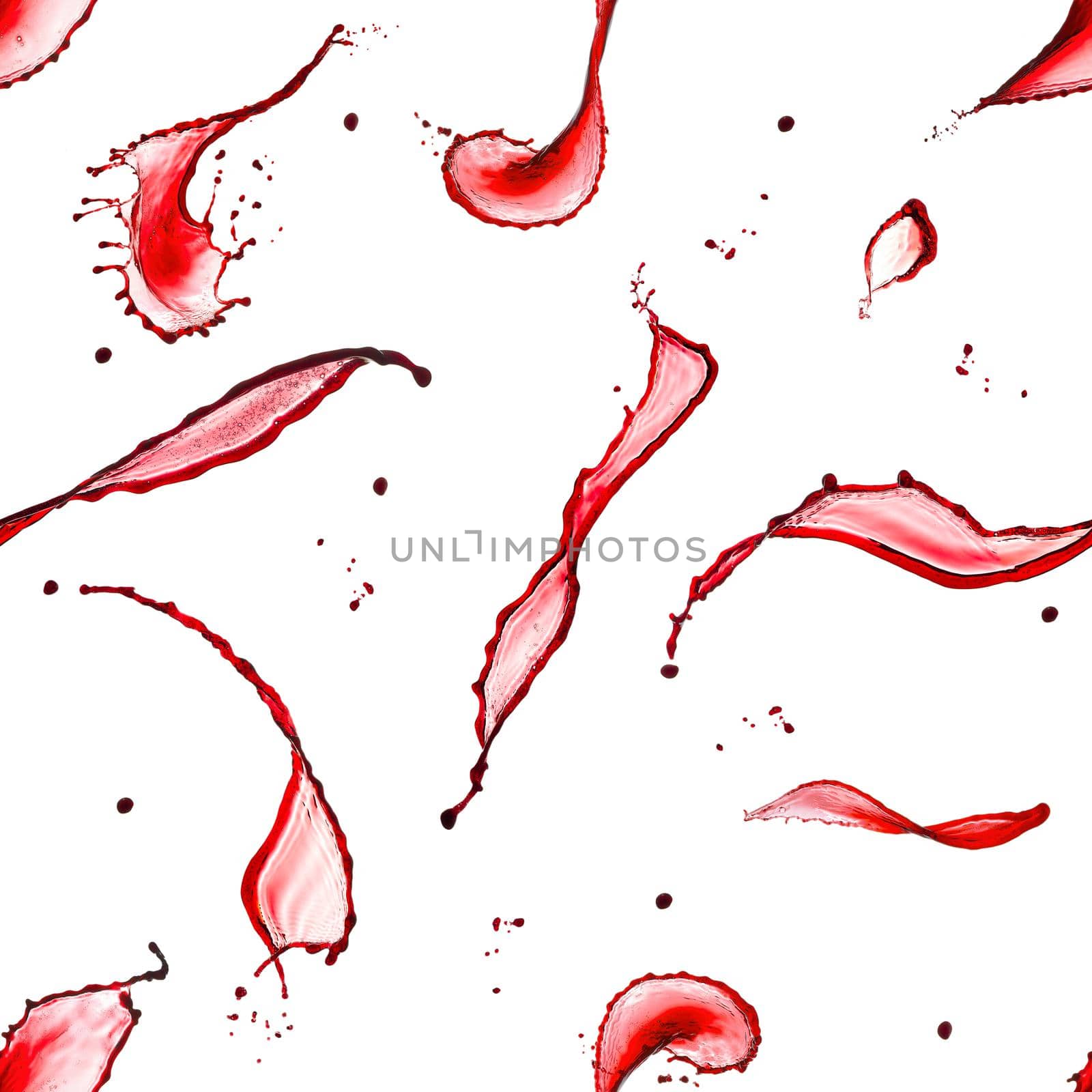 Seamless pattern of red wine splashes on white background by PhotoTime