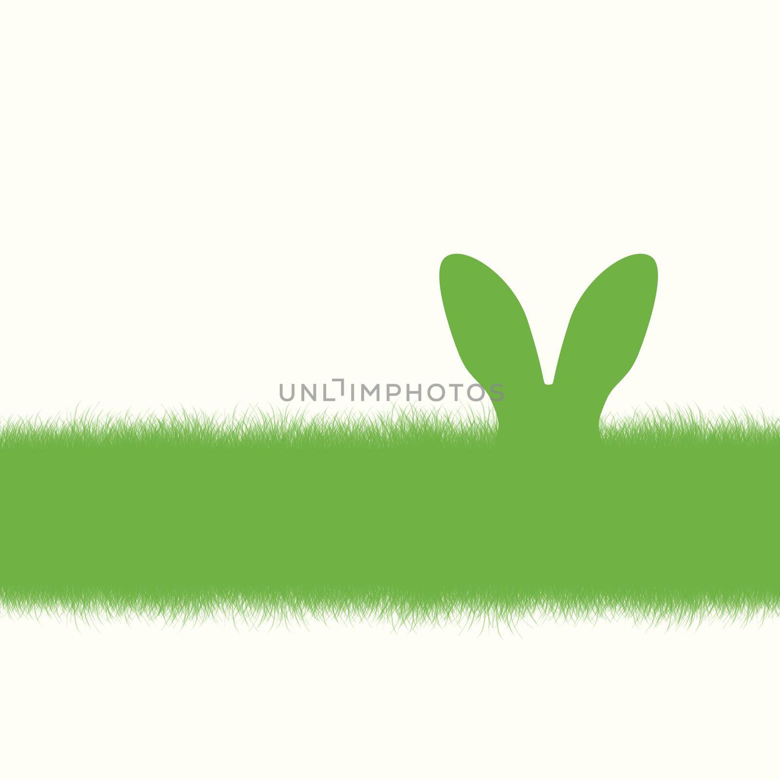 Easter composition with rabbit. Festive decoration. Happy Easter. 3d illustration