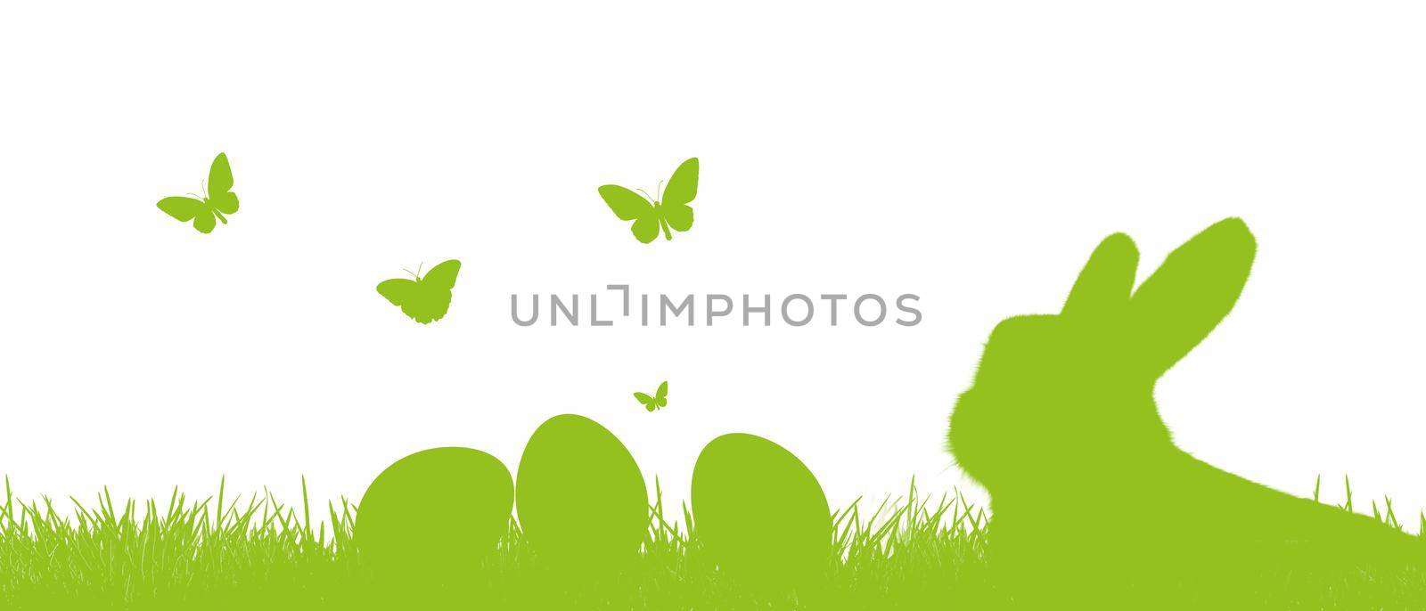 Easter composition with eggs. Festive decoration. Happy Easter. 3d illustration