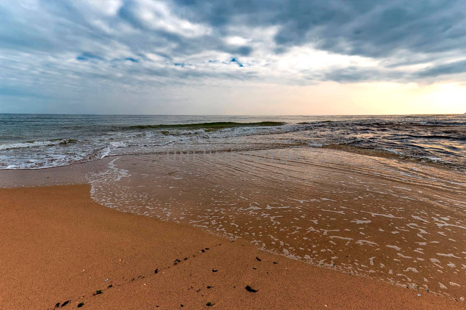 Big wave at sea beach. Beautiful natural background. by EdVal