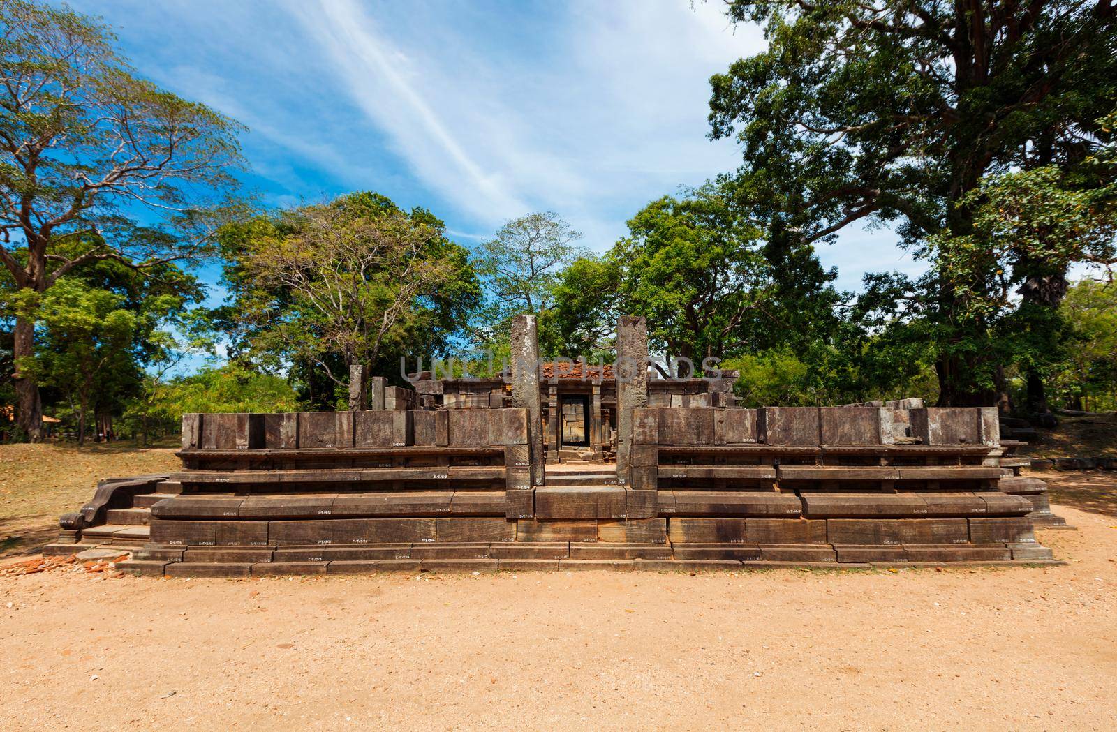 Shiva devale Shiva temple ruins in ancient city Pollonaruwa, Sri Lanka by dimol