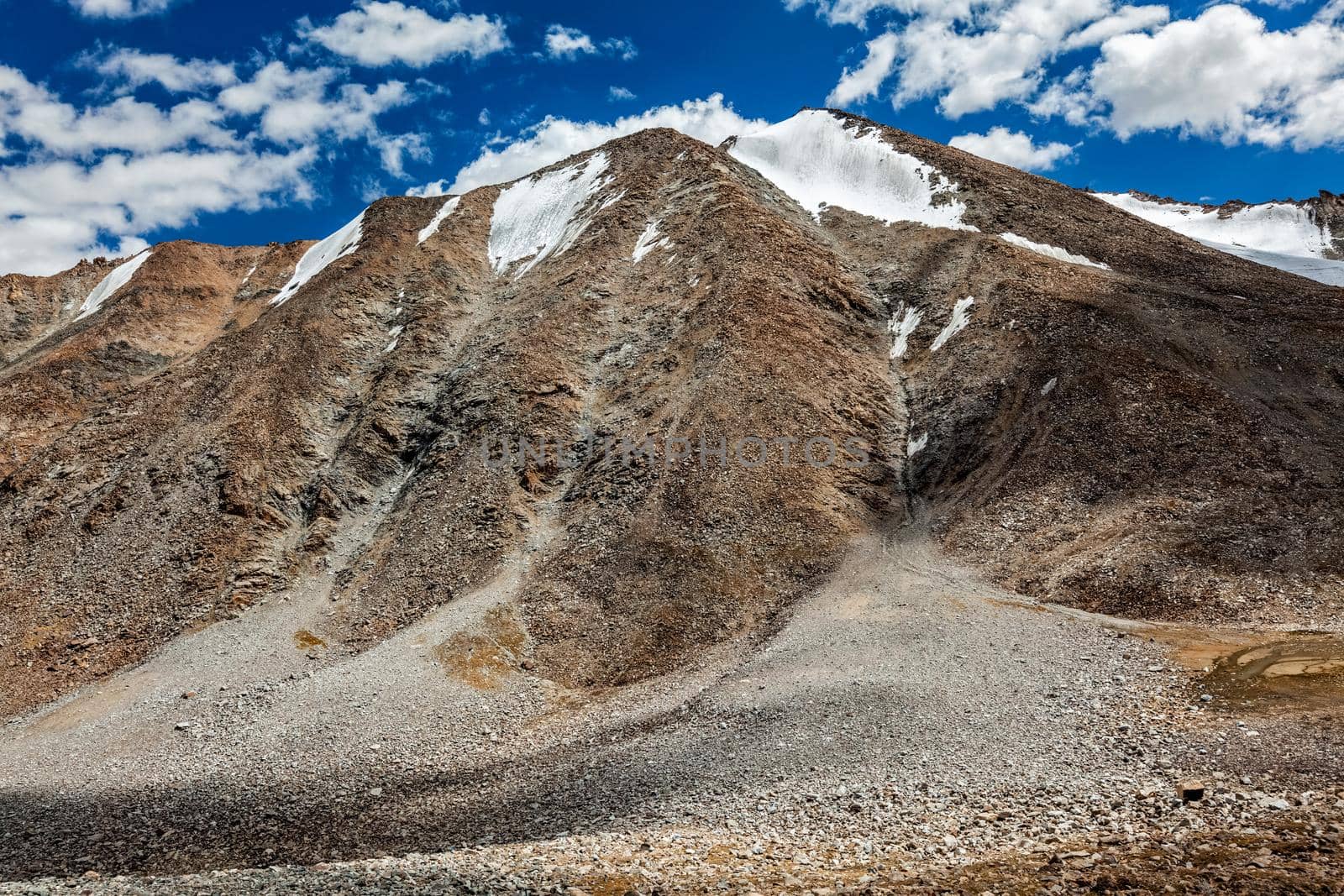 View of Himalayas near Kardung La pass. Ladakh, India by dimol