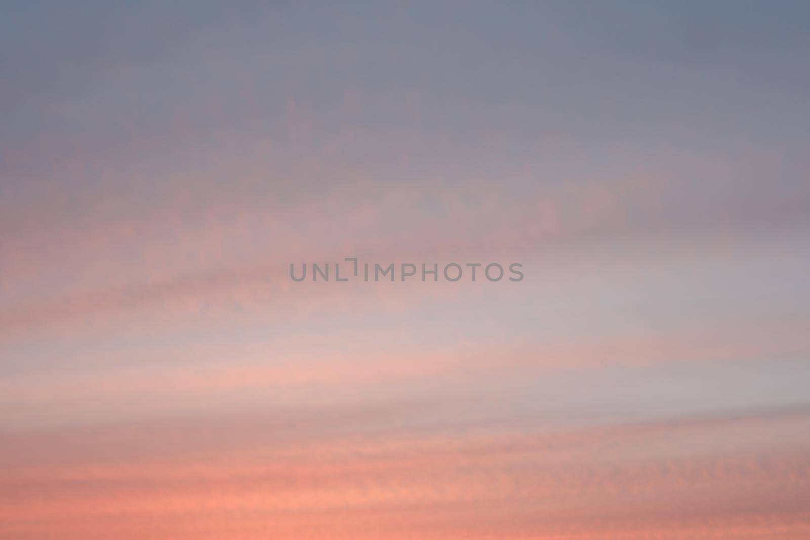 Colorful cloudy sky at sunset. Gradient color. Sky texture. Beautiful abstract nature sunset as background.