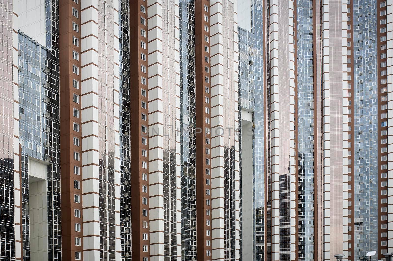 KHIMKI, RUSSIA - February, 2021: View Of the new Khimki . Construction of a new modern district. Moscow region.