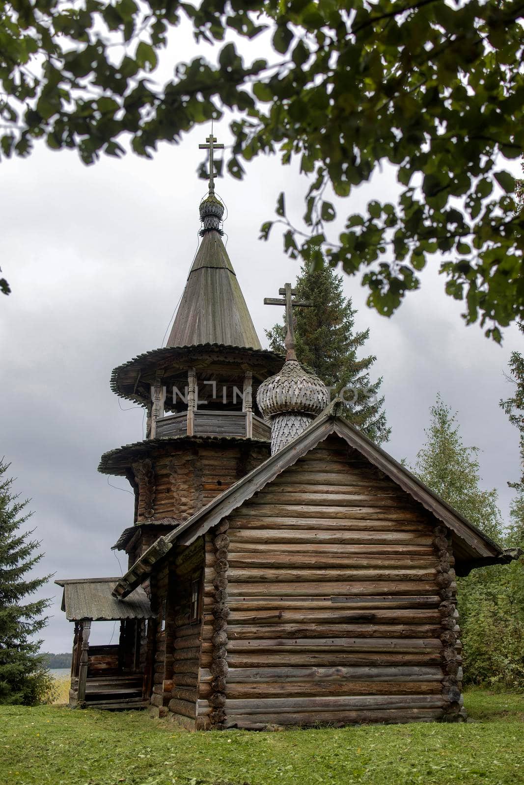 Korba village, Medvezhyegorsky district, Kizhi, Karelia, Russia - September 2021, Chapel of the Sign of the Most Holy Theotokos