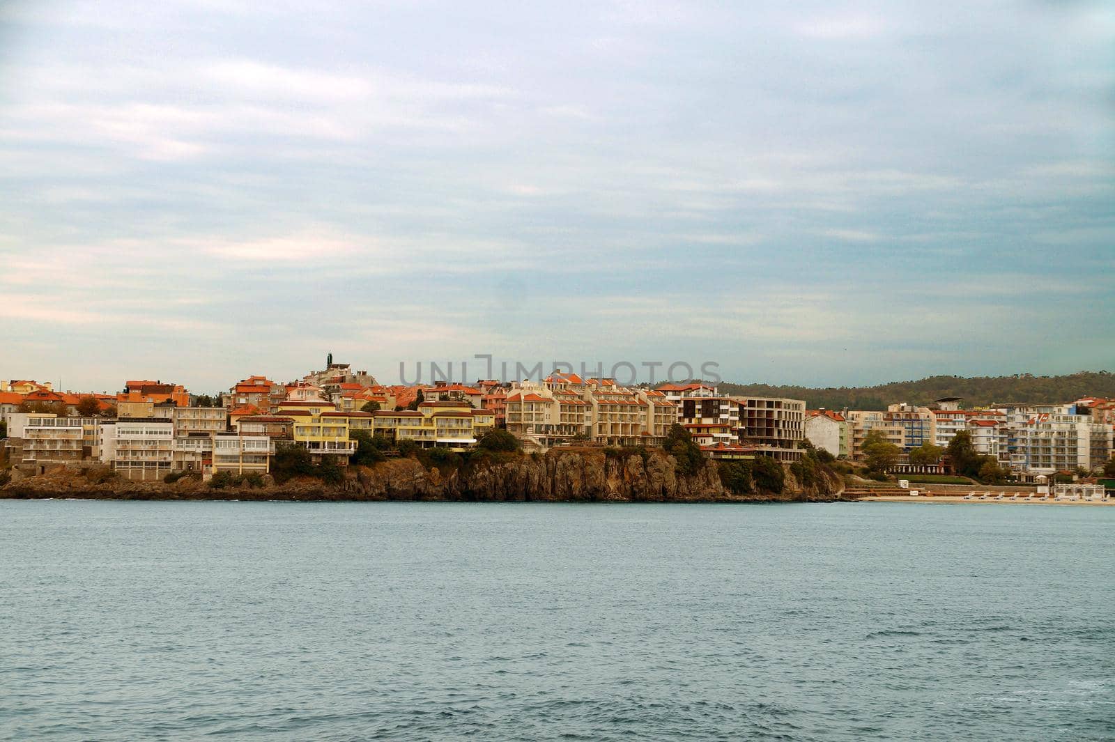 view from the sea on the city of Sozopol Bulgaria by Annado