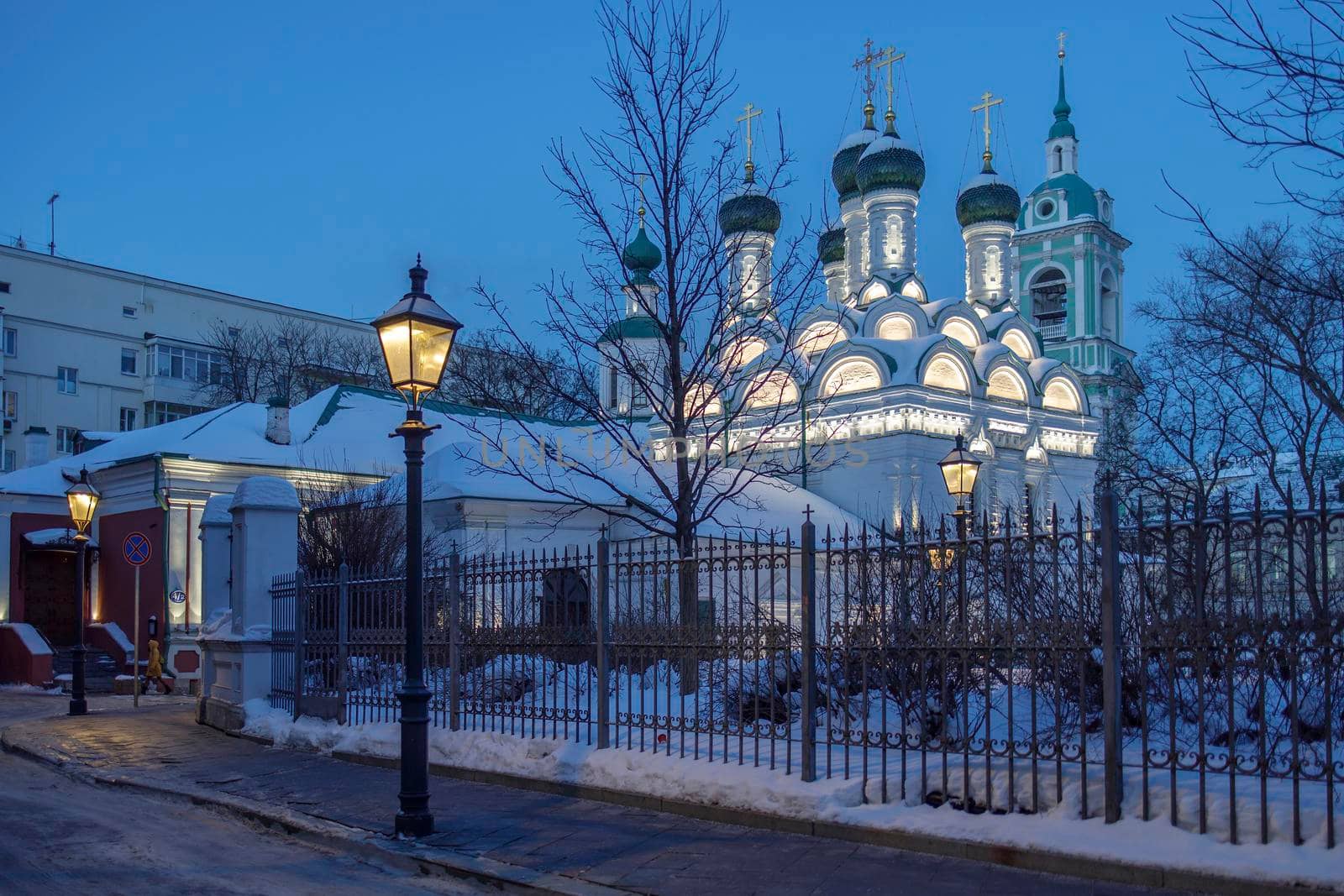 Church of the Holy martyrs Michael and Fyodor of Chernigov near Pyatnitskaya street in the center of Moscow by elenarostunova