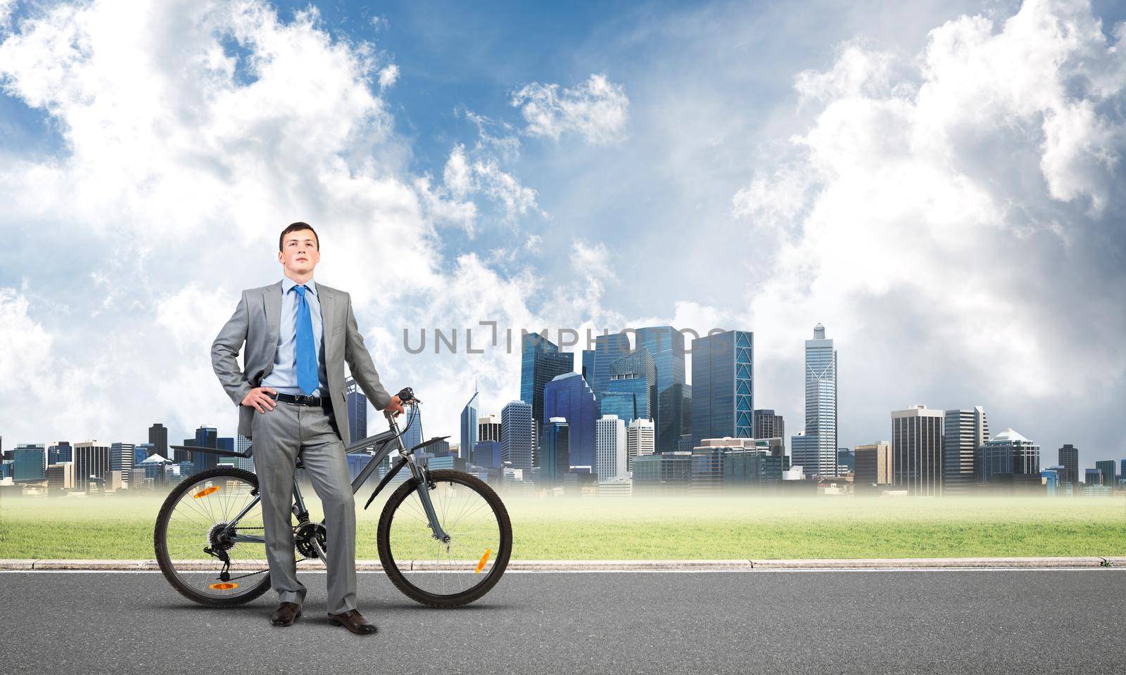 Young man wearing business suit and tie by adam121