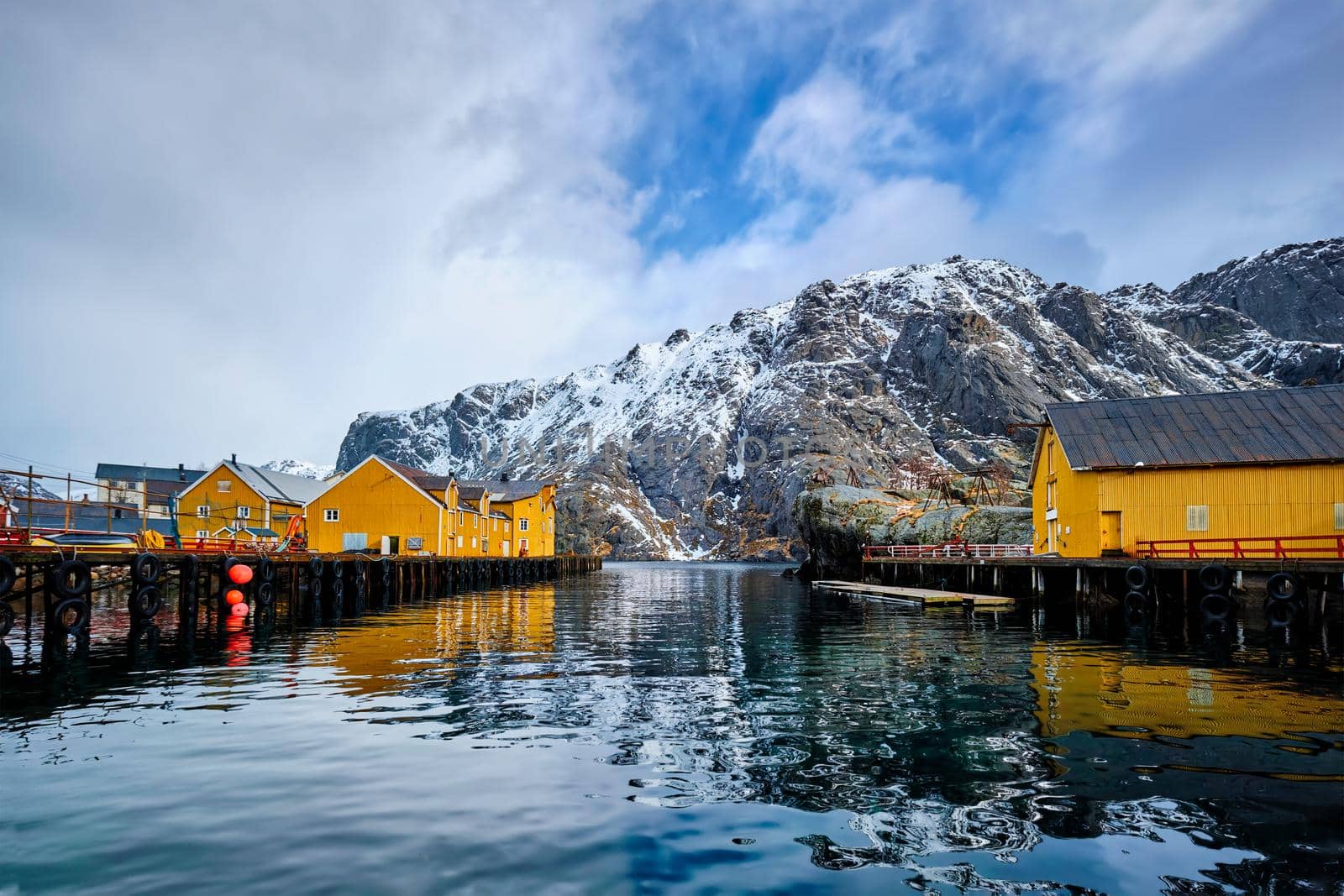 Nusfjord fishing village in Norway by dimol