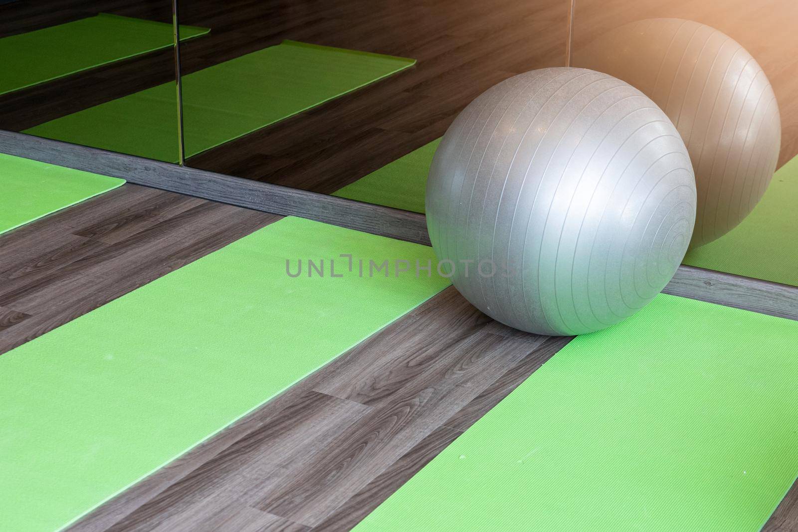 Yoga room and accessories for exercise by Buttus_casso