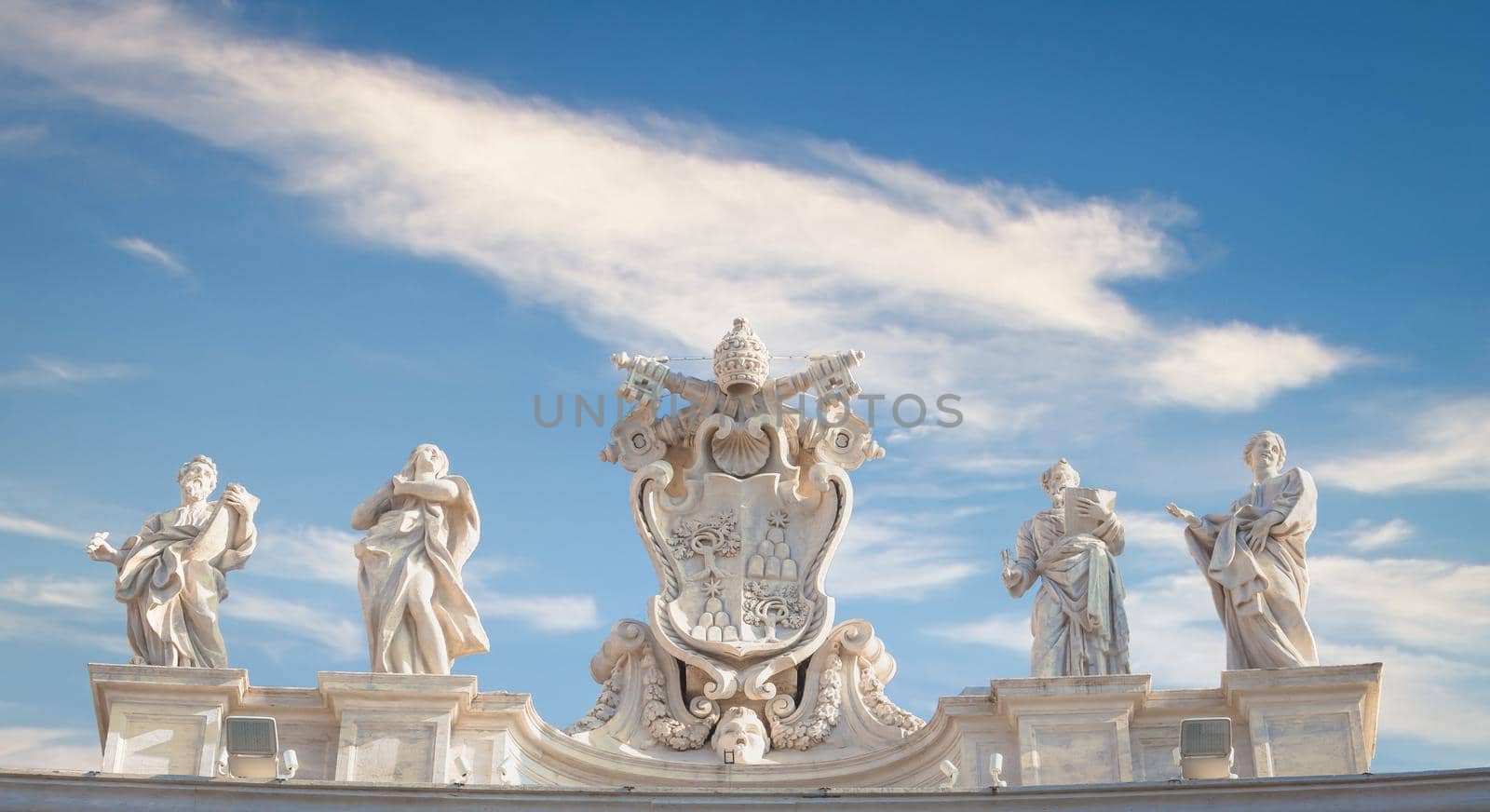 Antique Vatican symbol located in Saint Peter Square, Rome, Italy by Perseomedusa