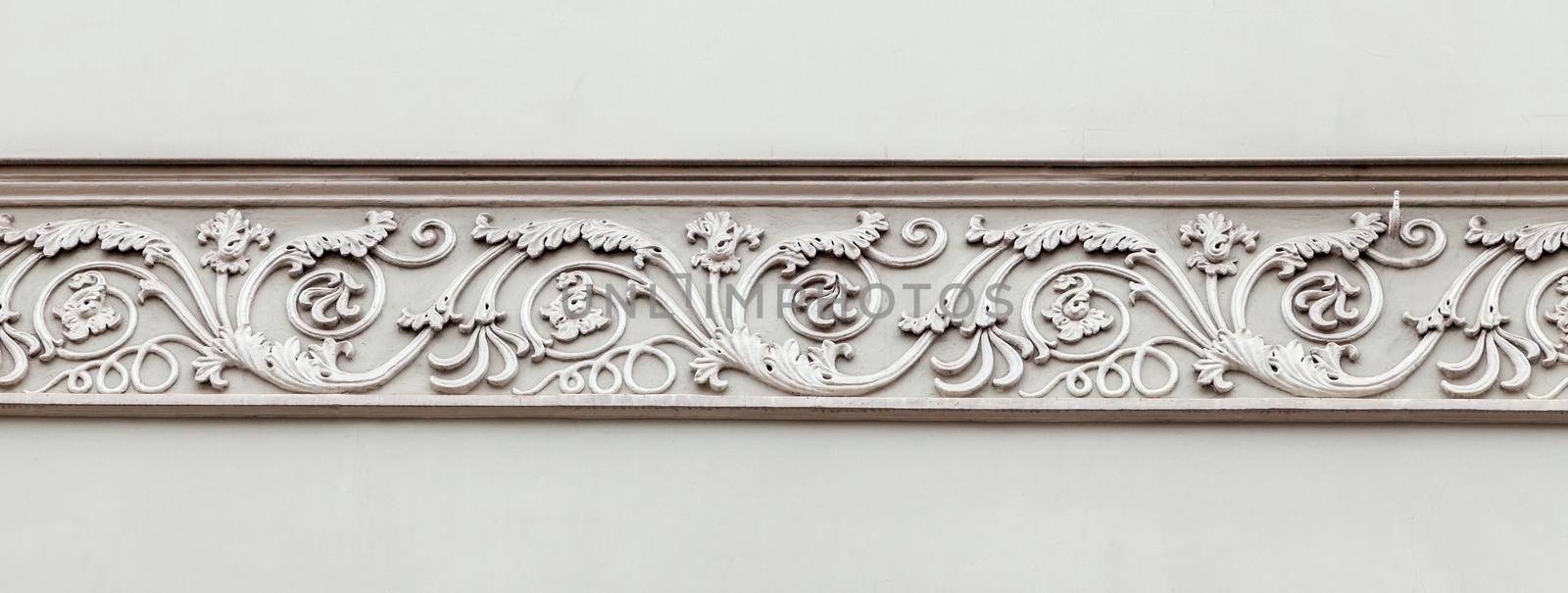 Wall floral ornament in art nouveau style