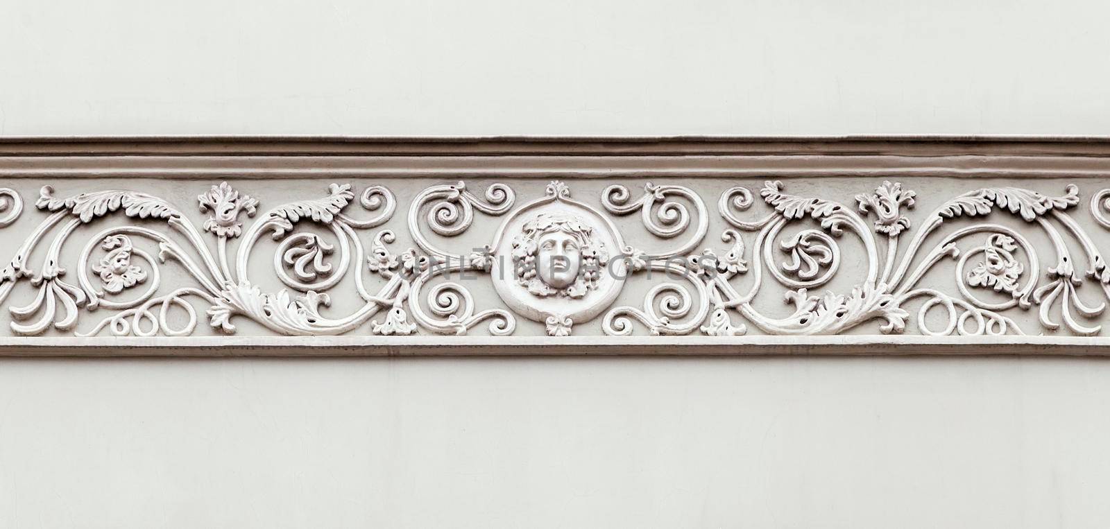 Wall floral ornament in art nouveau style