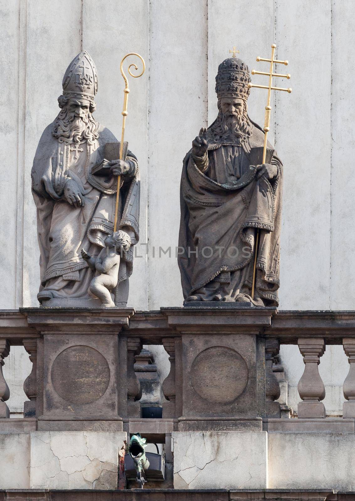 Statues of St. Salvador church, Prague Czech Republic