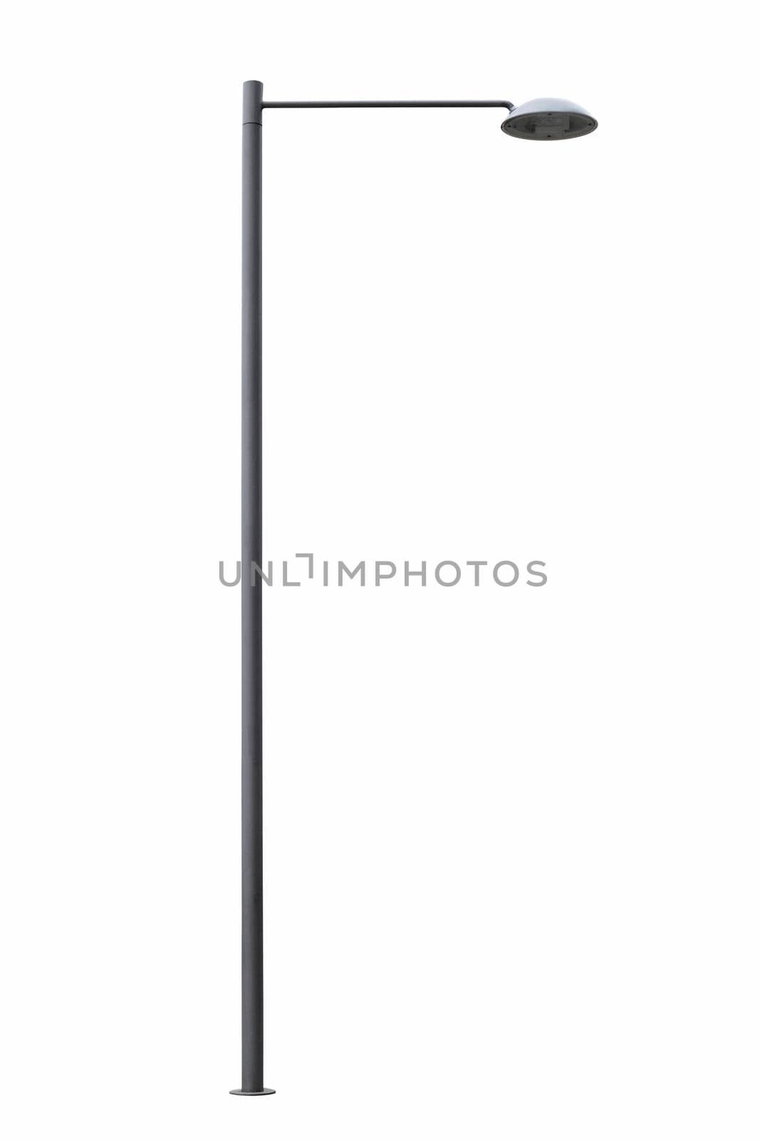 An old street lamppost isolated over white