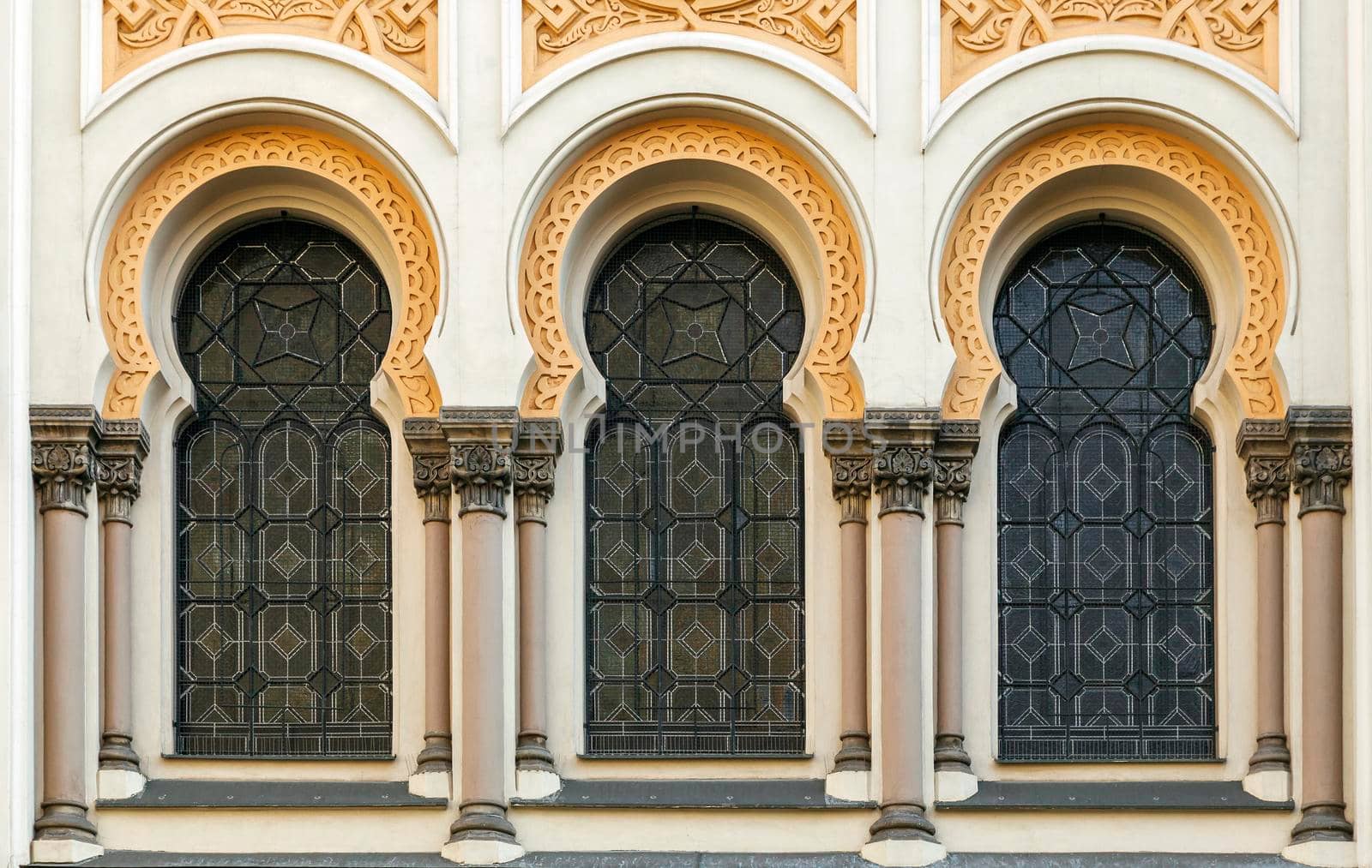 Exterior view of Spanish Synagogue, Prague, Czech Republic